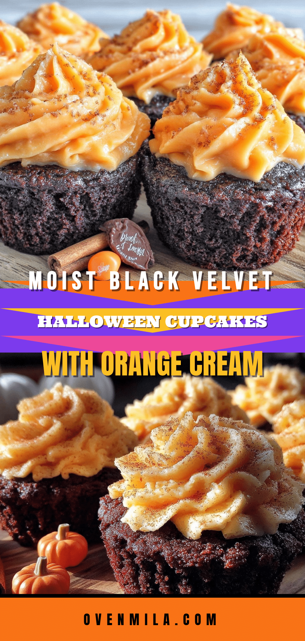 black velvet Halloween cupcakes recipe
