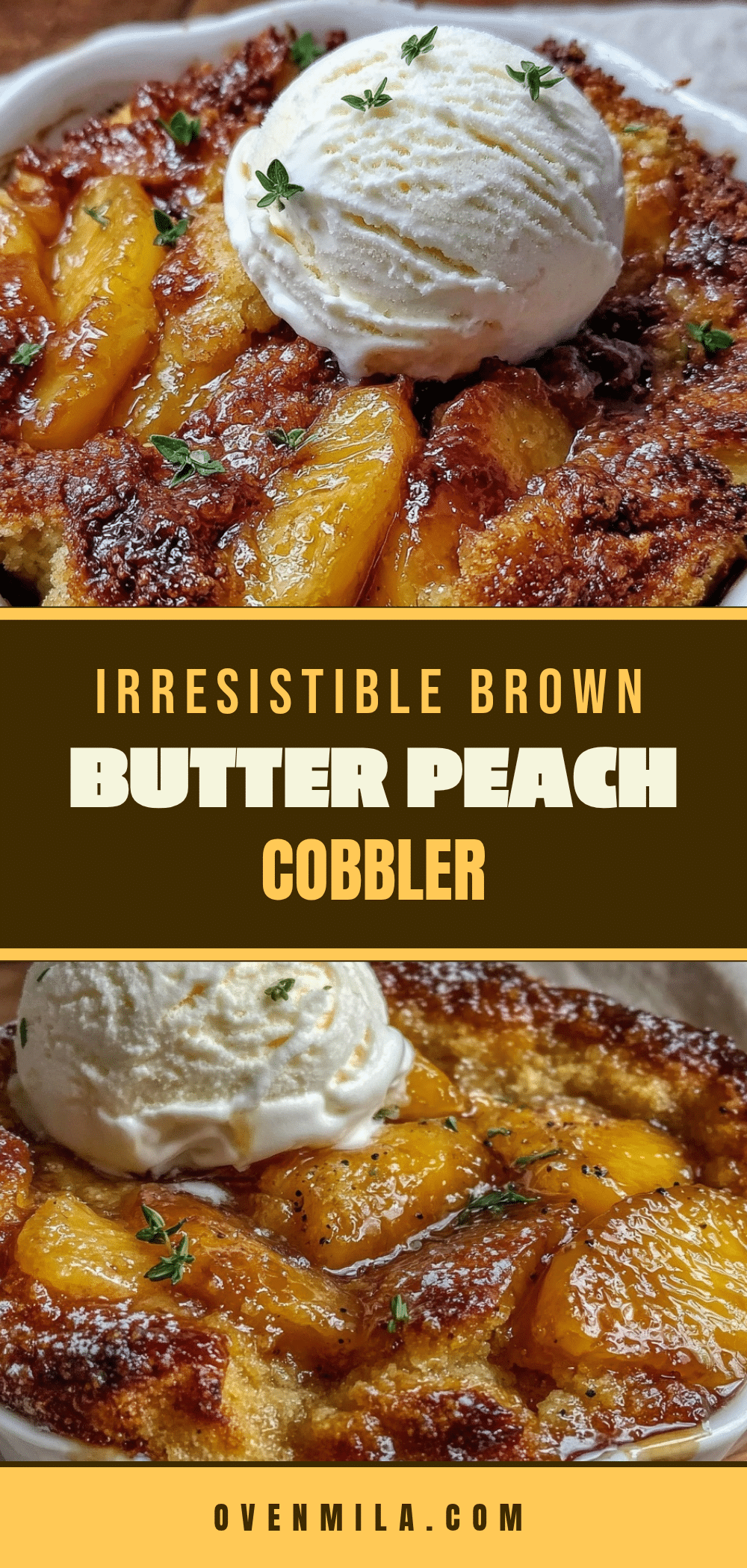 brown butter peach cobbler recipe