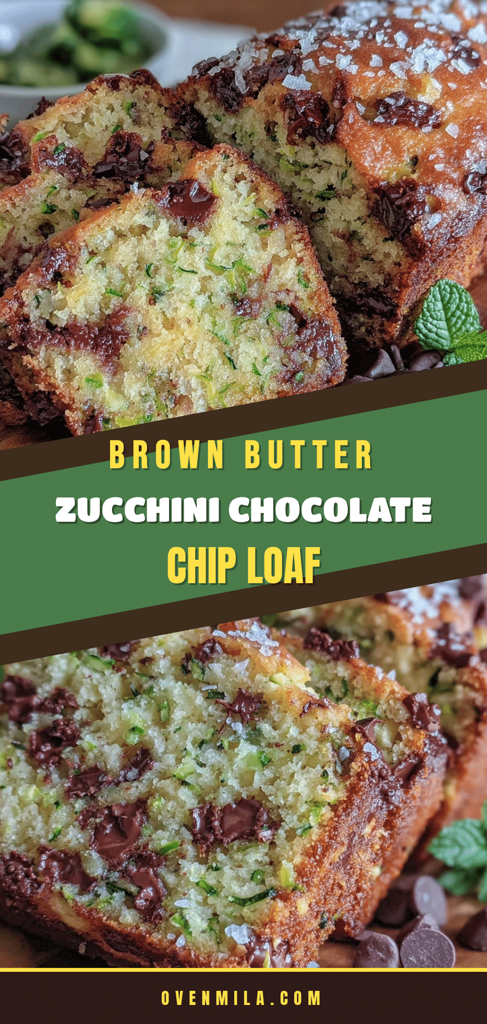 brown butter zucchini chocolate chip loaf recipe