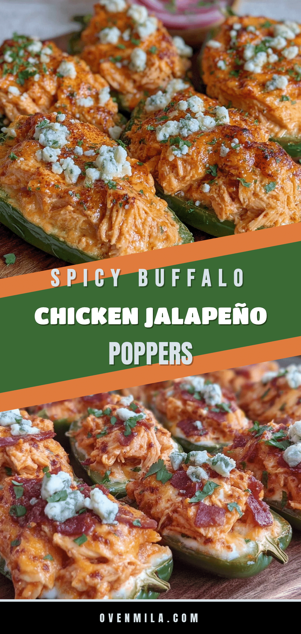 buffalo chicken stuffed jalapeño poppers recipe