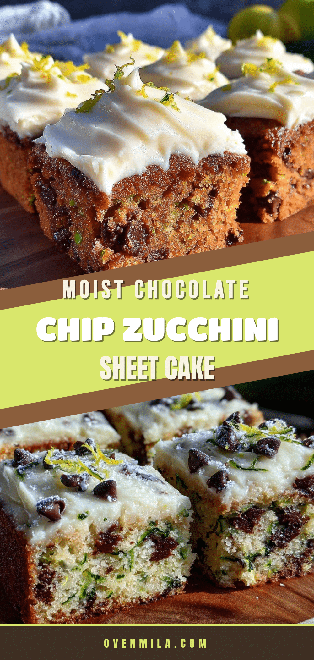 chocolate chip zucchini sheet cake recipe