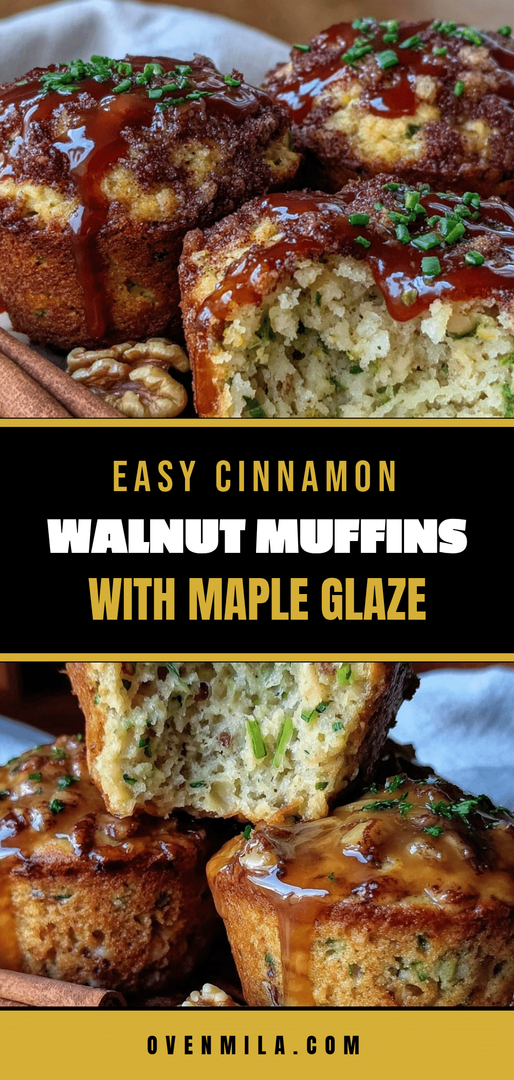 cinnamon walnut zucchini muffins recipe