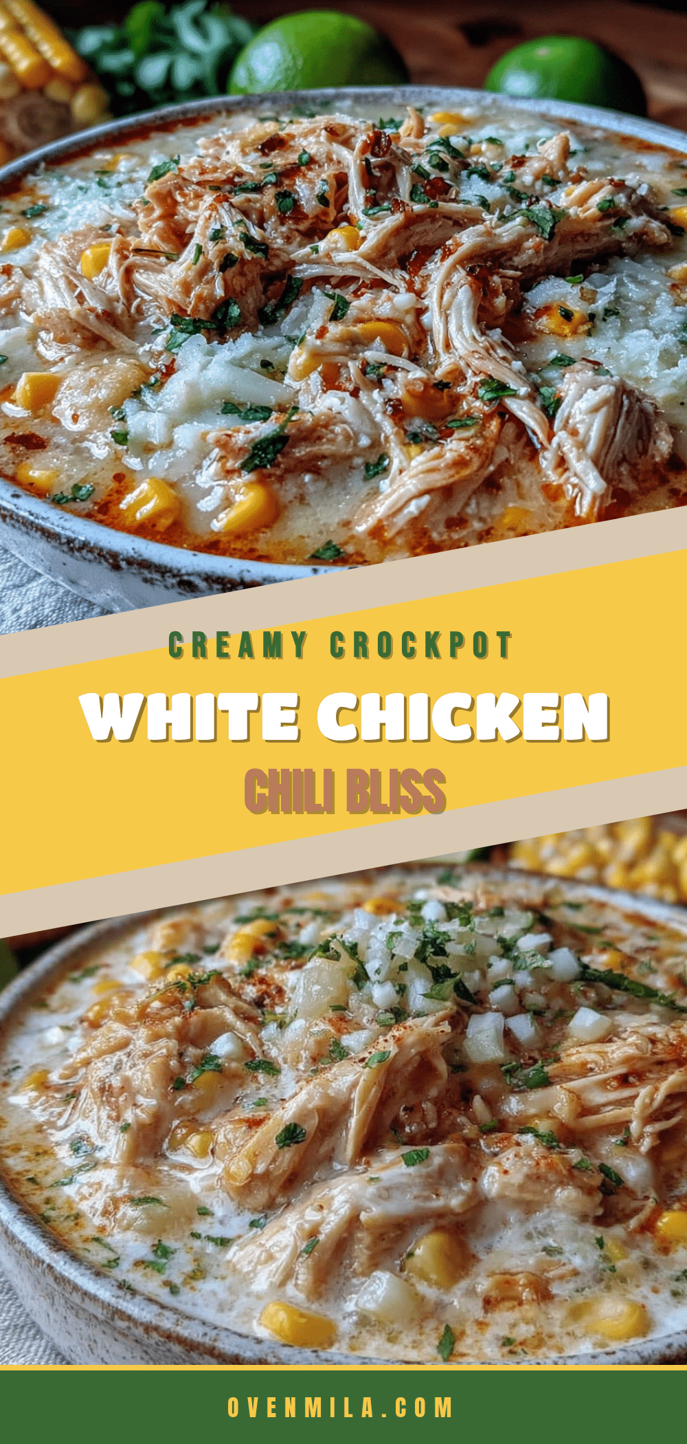 creamy crockpot white chicken chili recipe