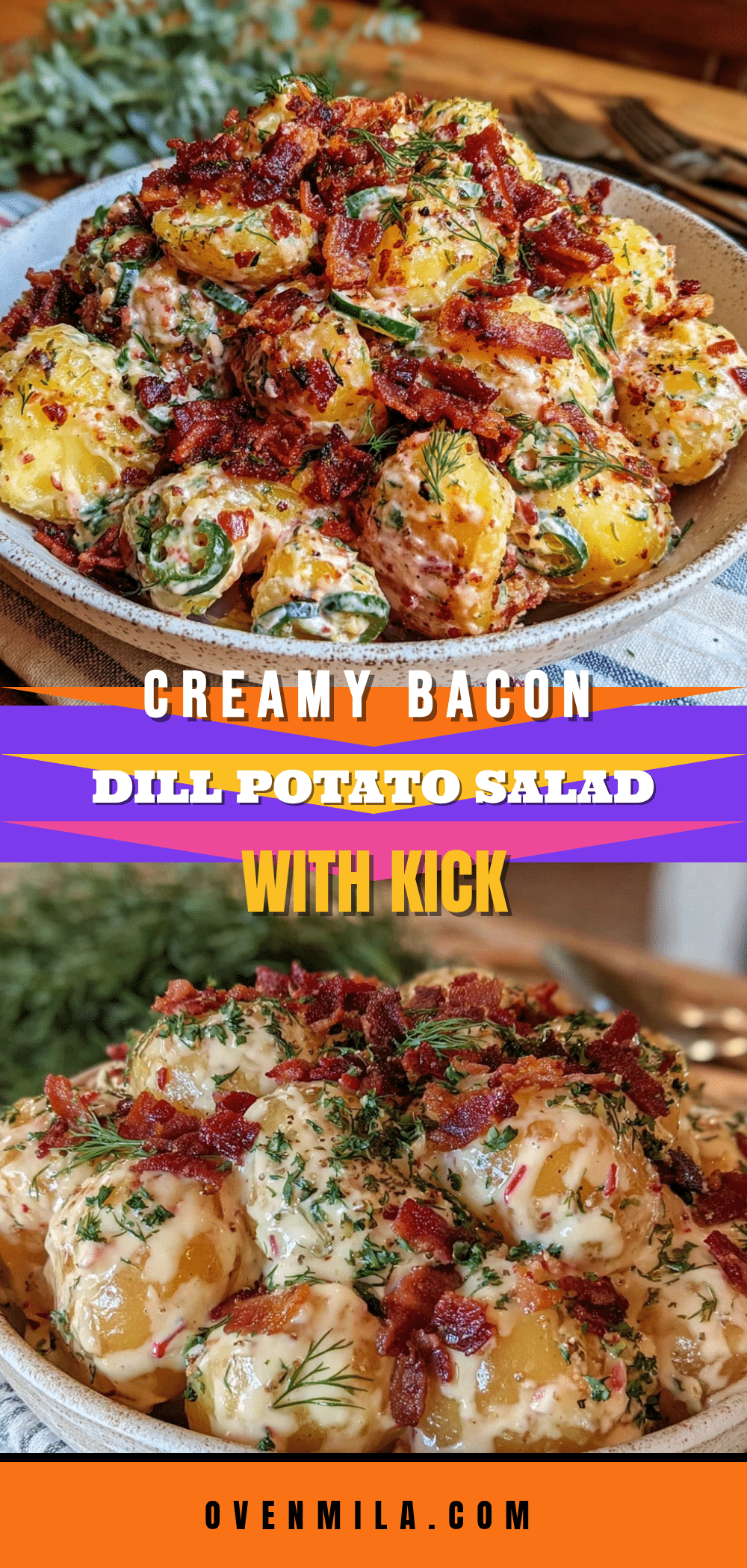 creamy dill potato salad with bacon recipe