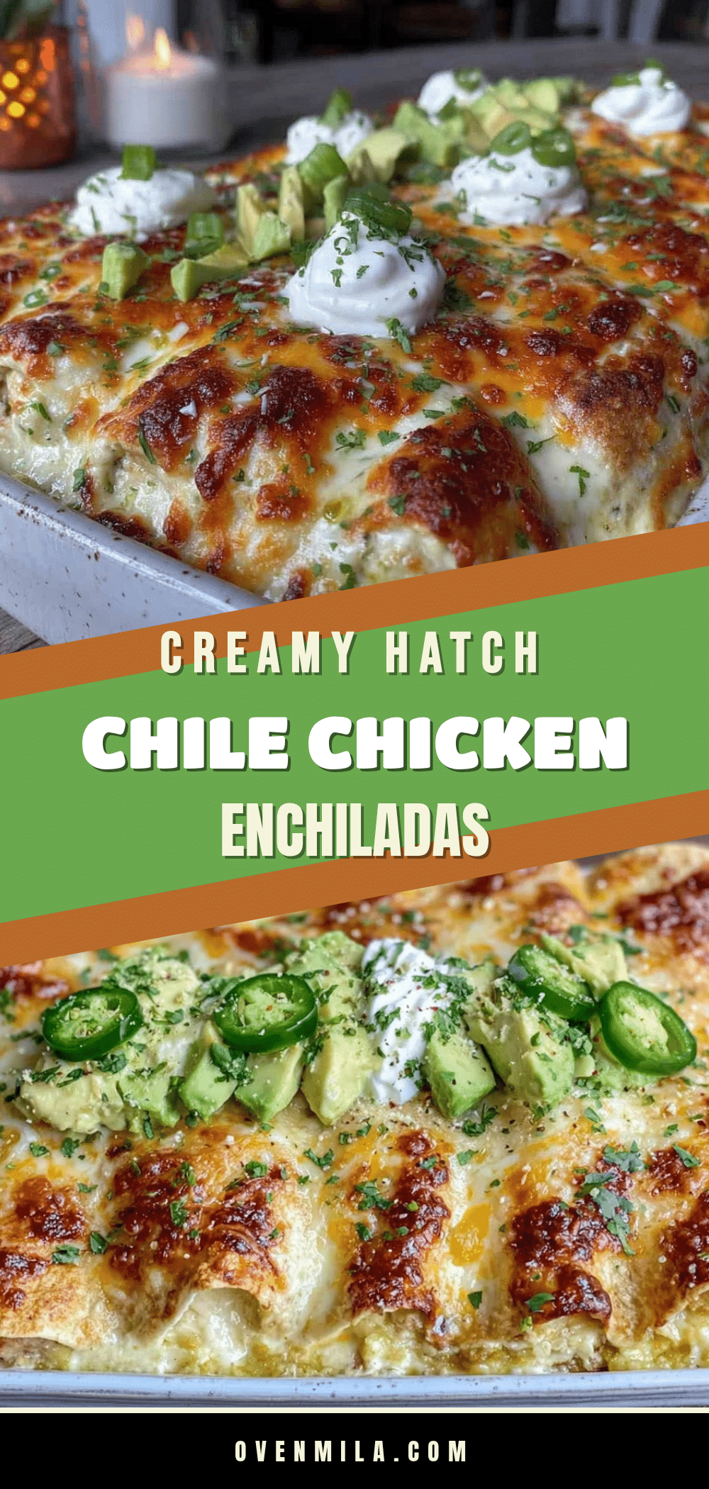 creamy hatch green chile chicken enchiladas recipe