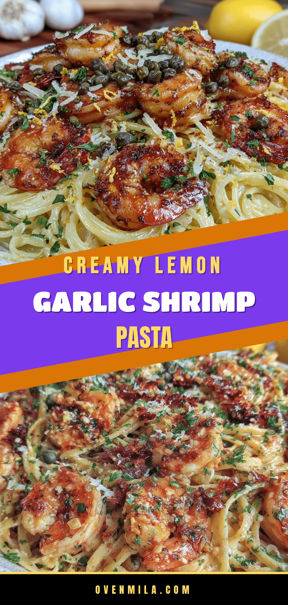 creamy lemon garlic shrimp pasta recipe
