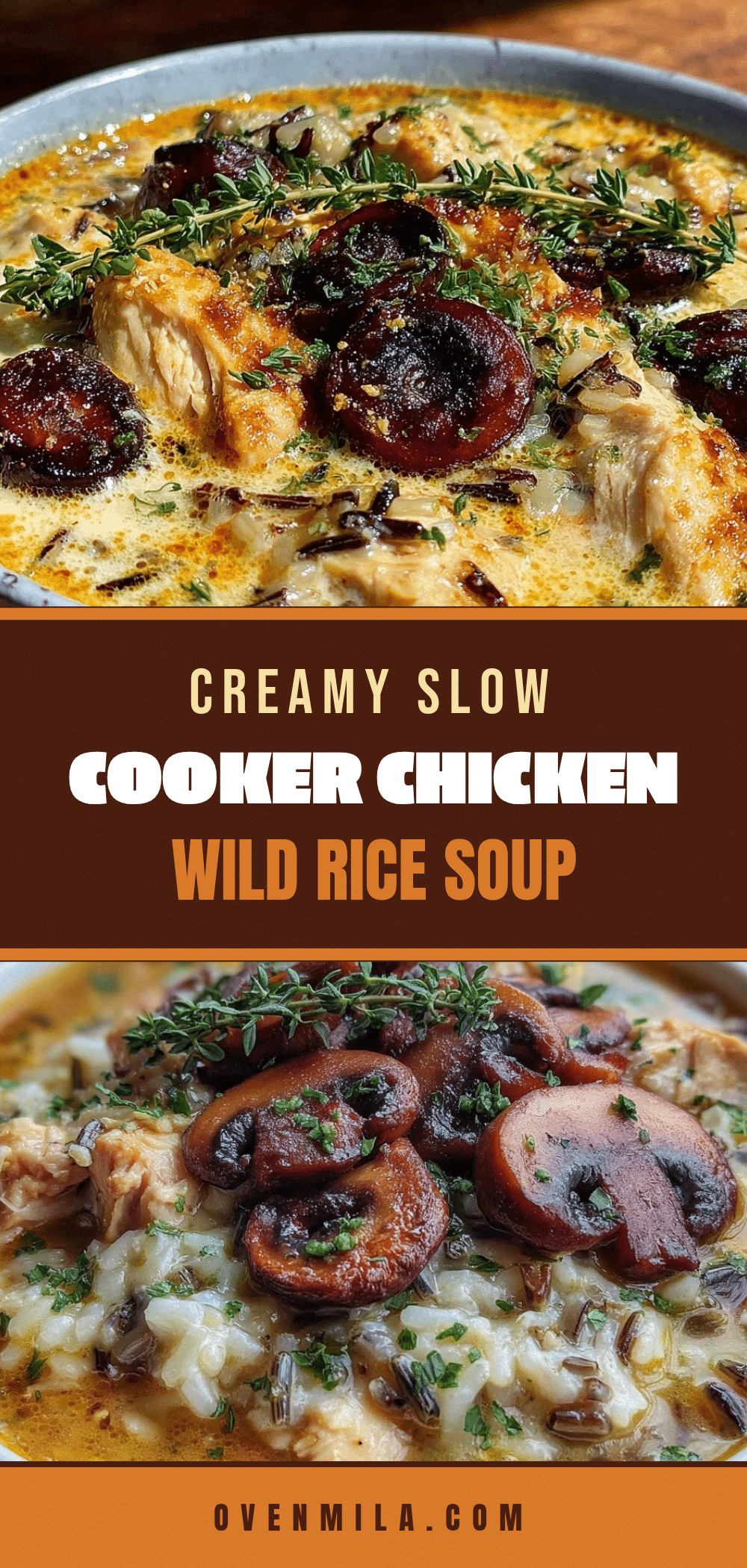 creamy slow cooker chicken and wild rice soup recipe