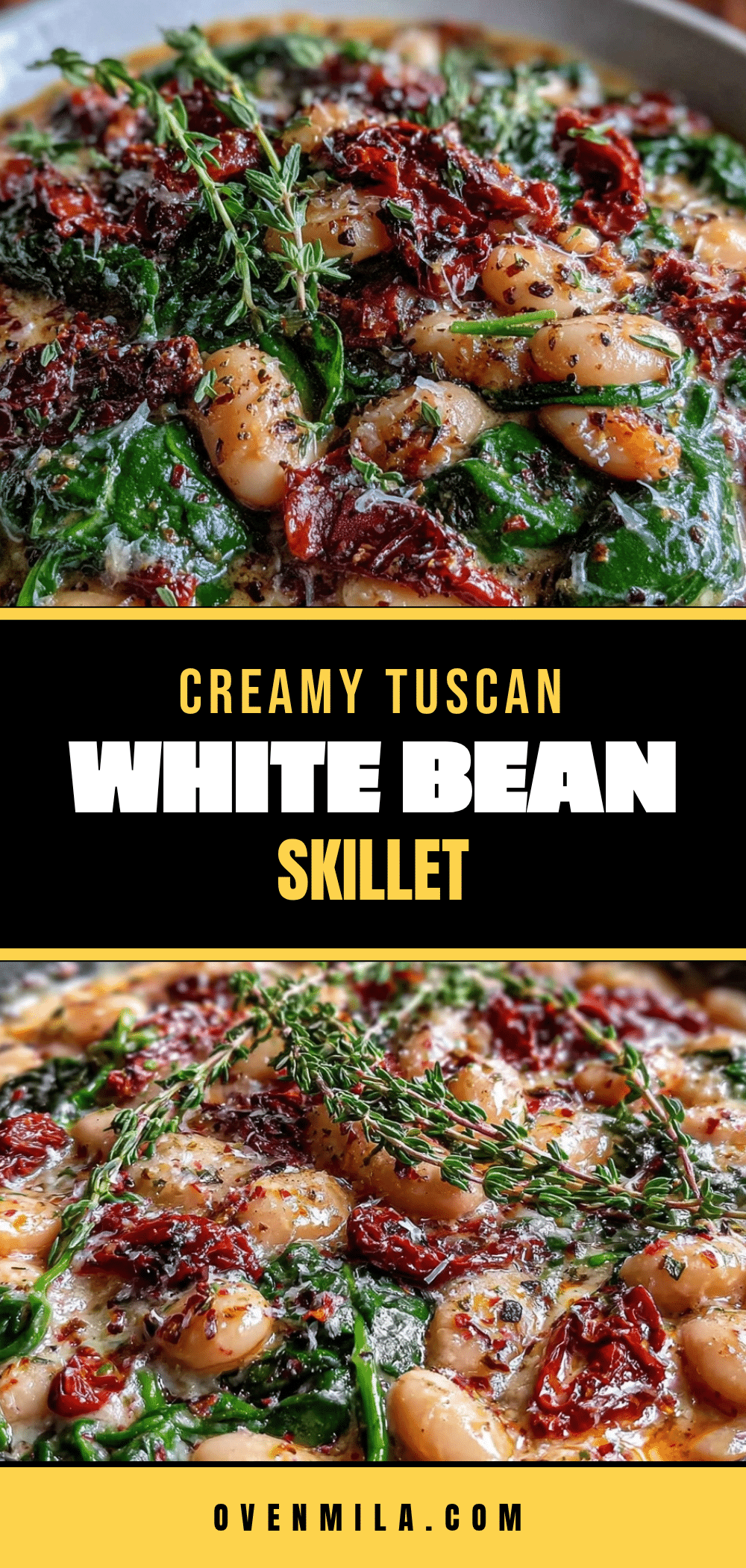 creamy tuscan white bean skillet recipe