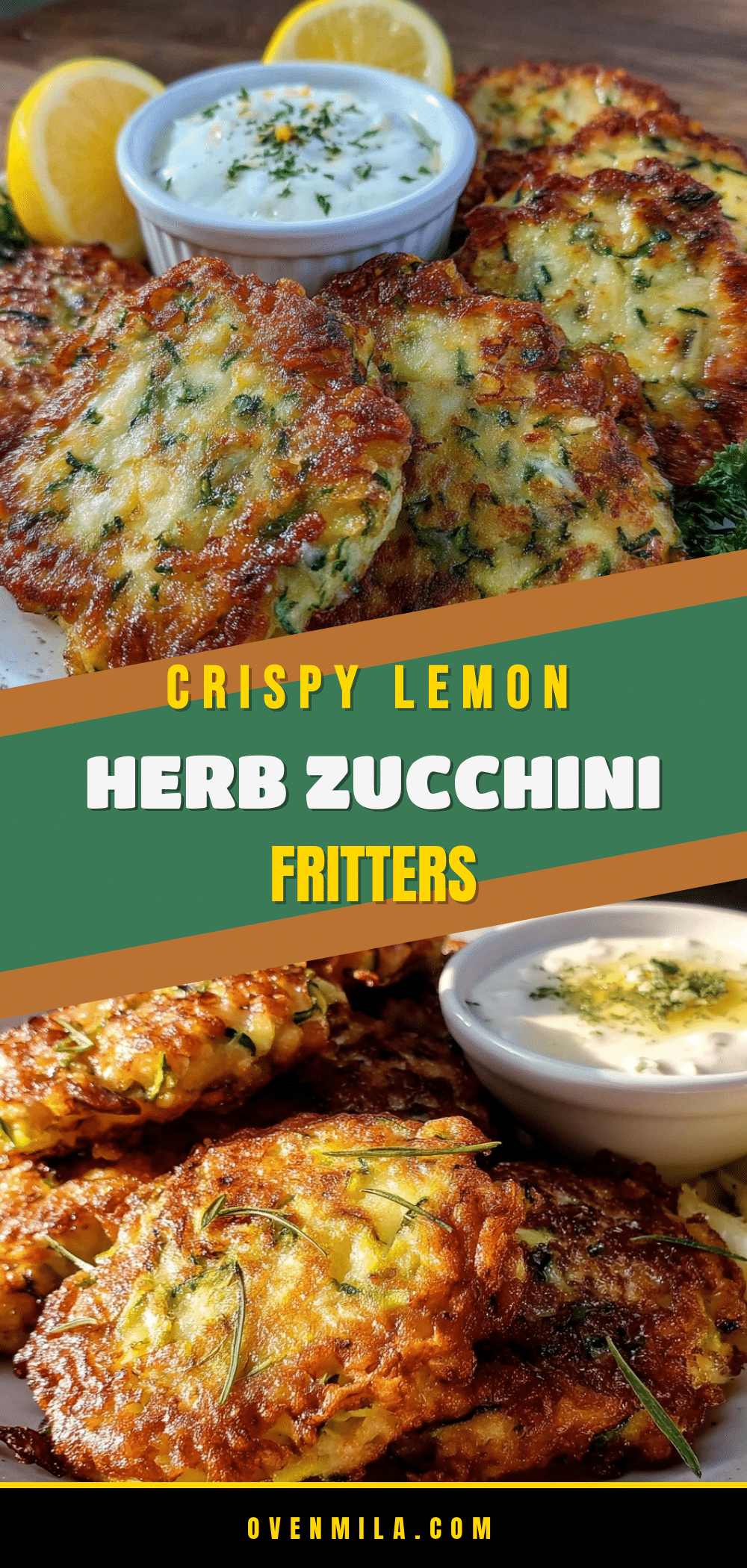 crispy lemon herb zucchini fritters recipe