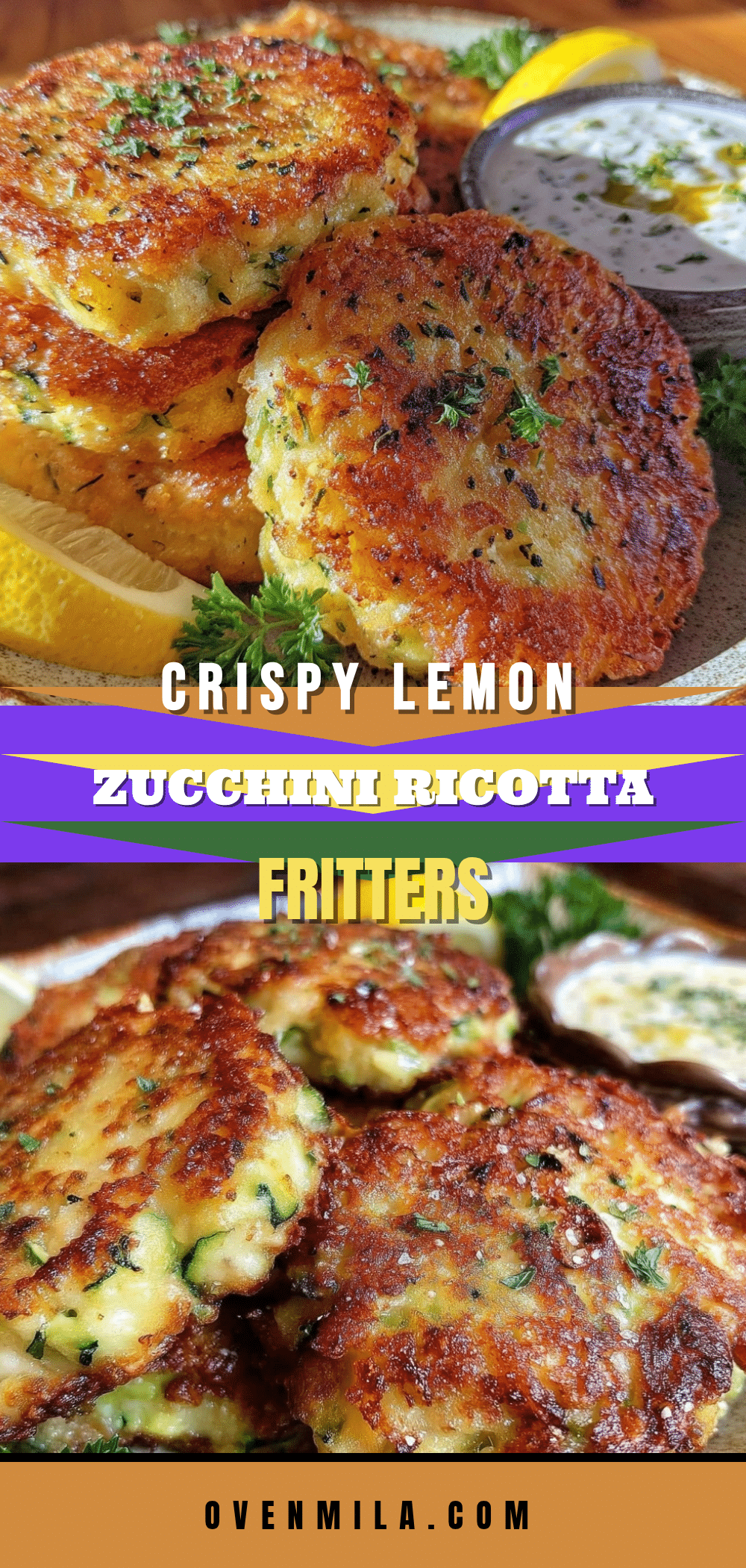 crispy lemon zucchini ricotta fritters recipe
