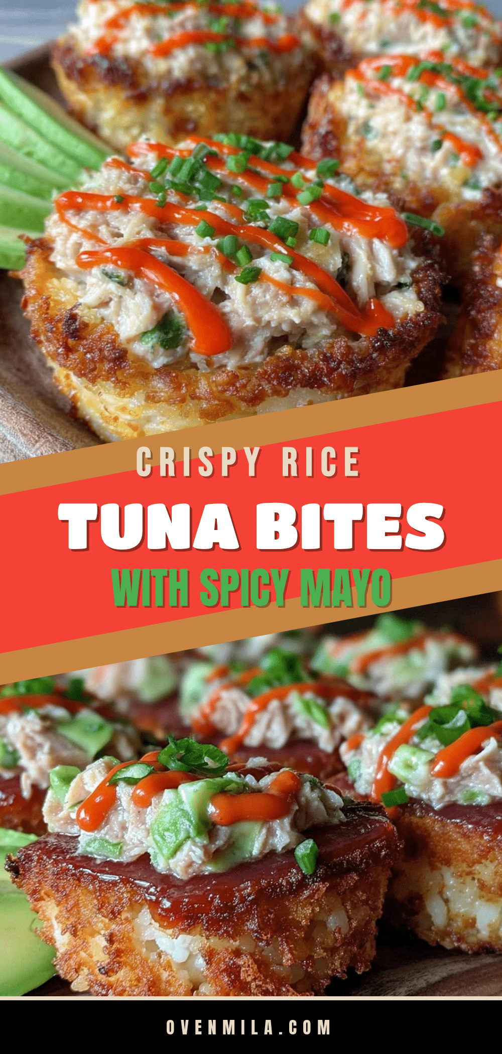 crispy rice tuna salad bites recipe