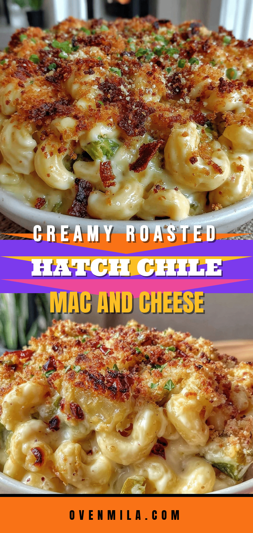 crispy roasted hatch green chile mac and cheese recipe