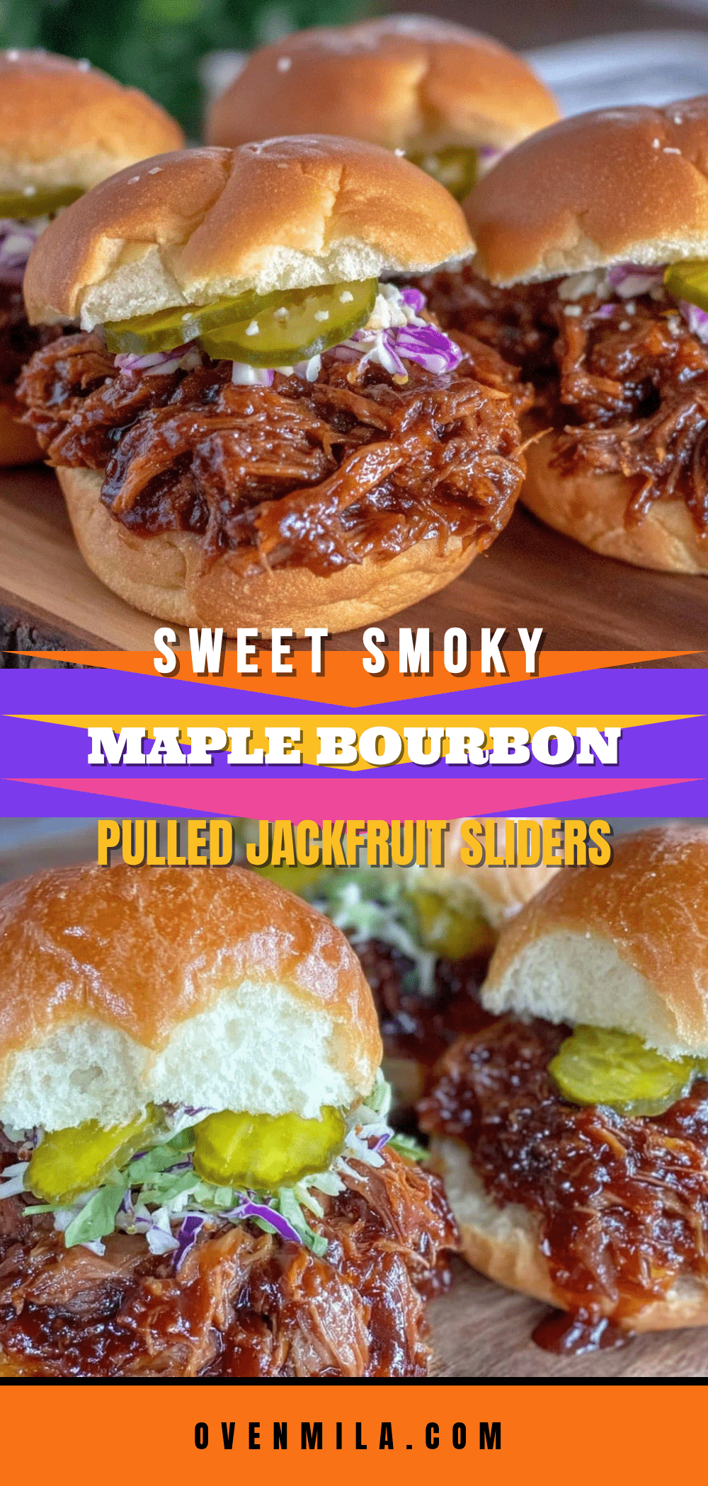 crockpot maple-bourbon pulled jackfruit sliders recipe