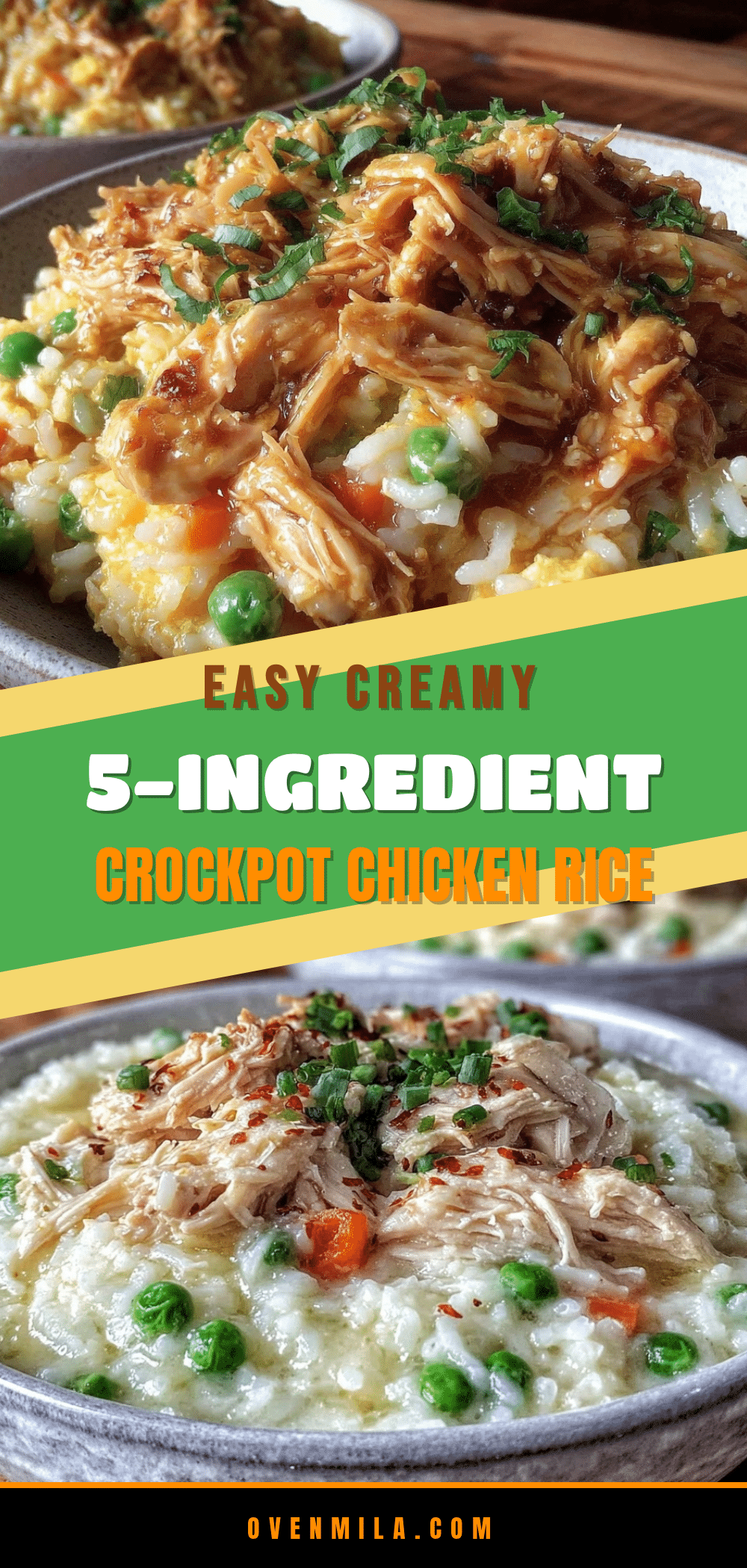 easy 5-ingredient crockpot chicken and rice recipe