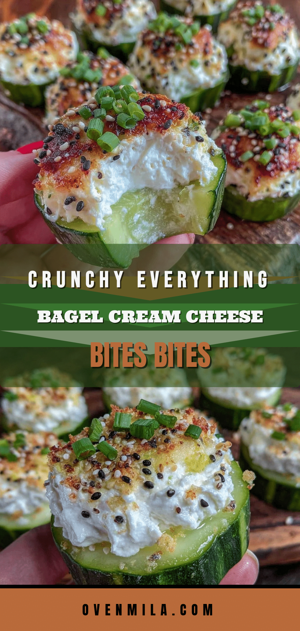 everything bagel cream cheese stuffed cucumber bites recipe