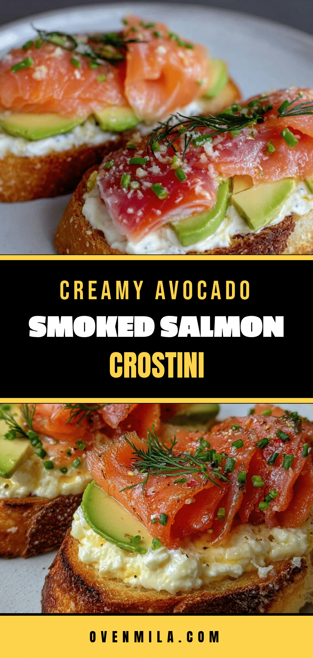 fresh avocado and smoked salmon crostini recipe