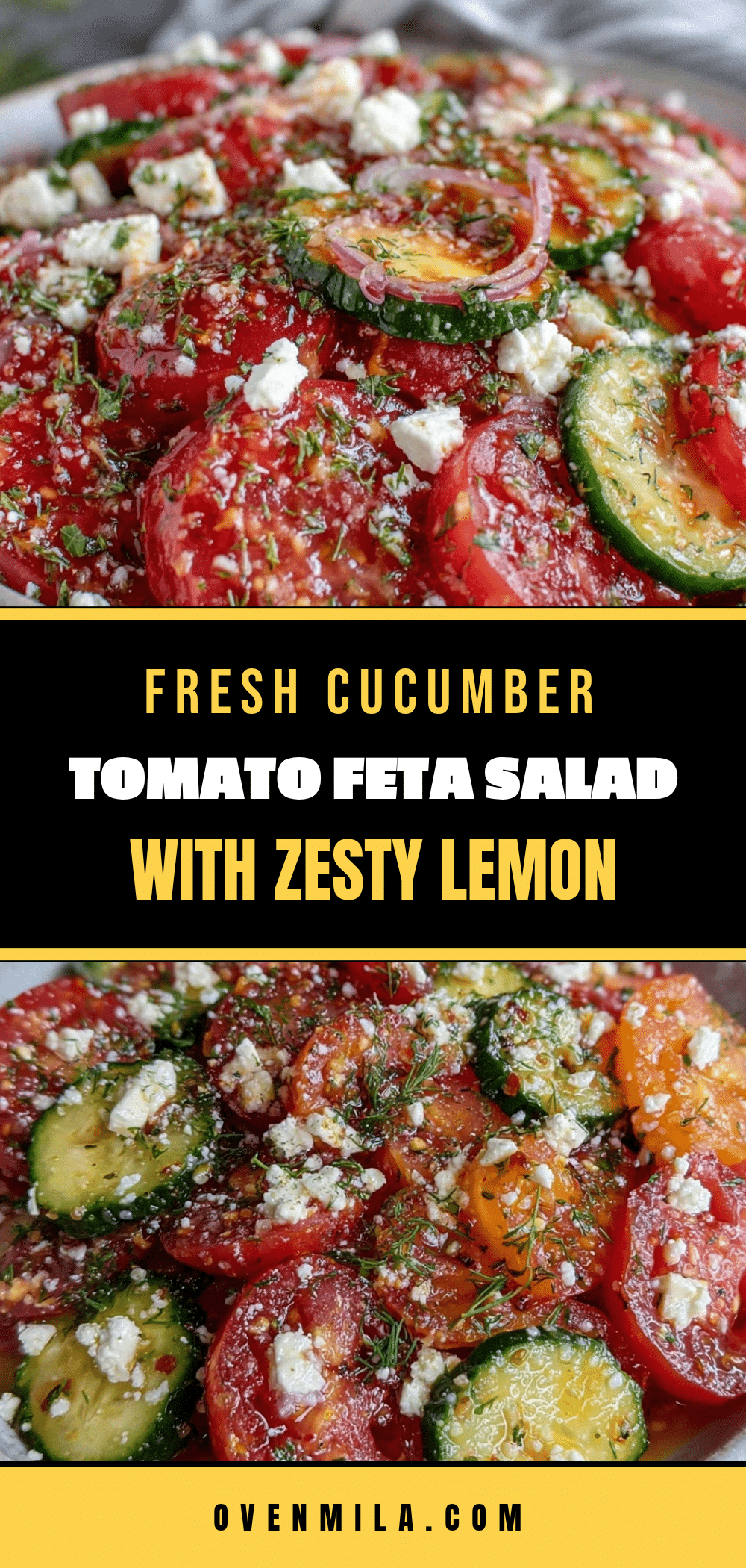 fresh cucumber tomato feta salad recipe