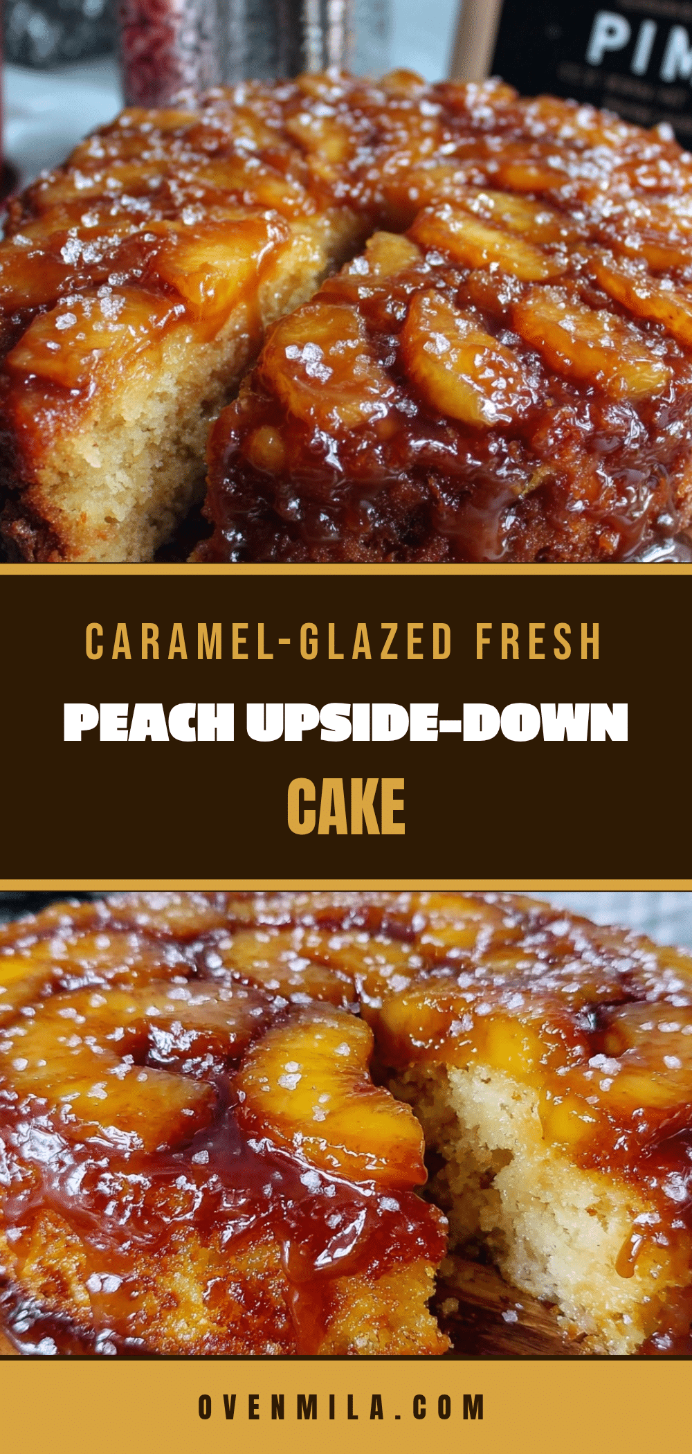 fresh peach upside-down cake recipe