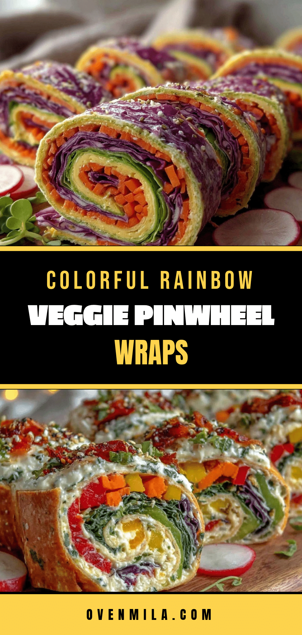 fresh rainbow veggie pinwheel wraps recipe