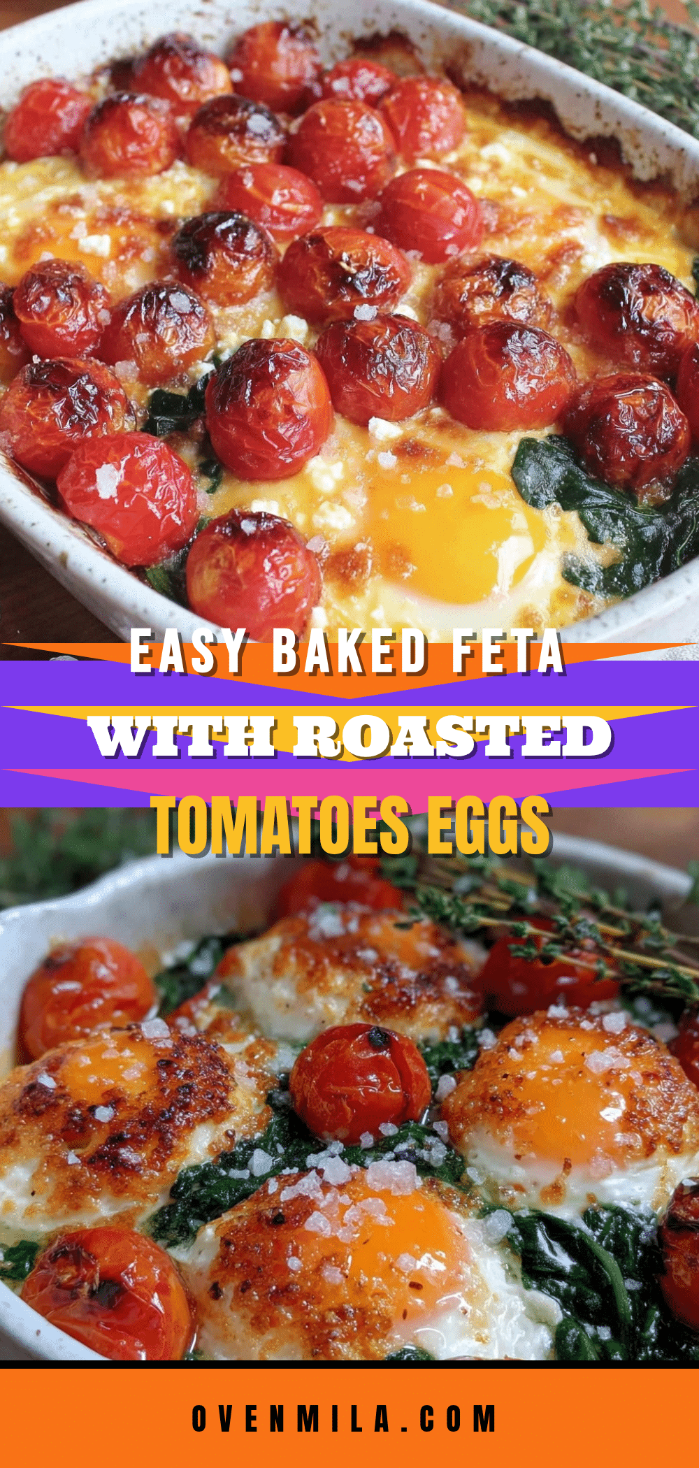 healthy baked feta eggs recipe
