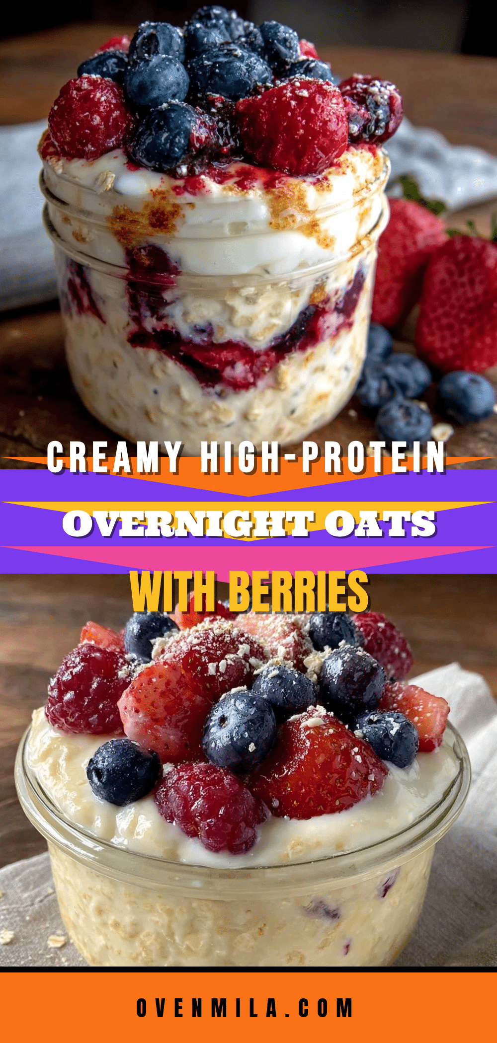 healthy high-protein overnight oats recipe