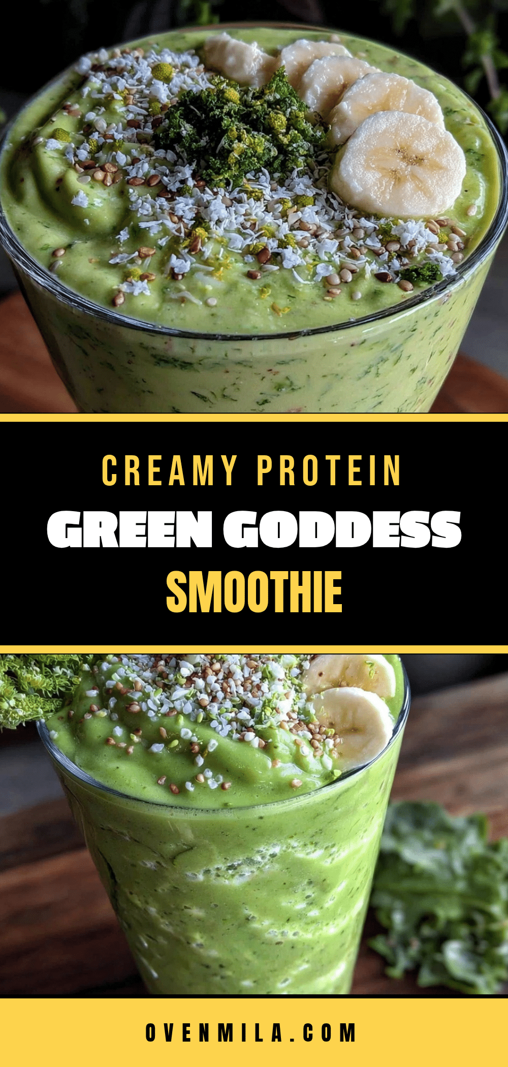 healthy protein green goddess smoothie recipe
