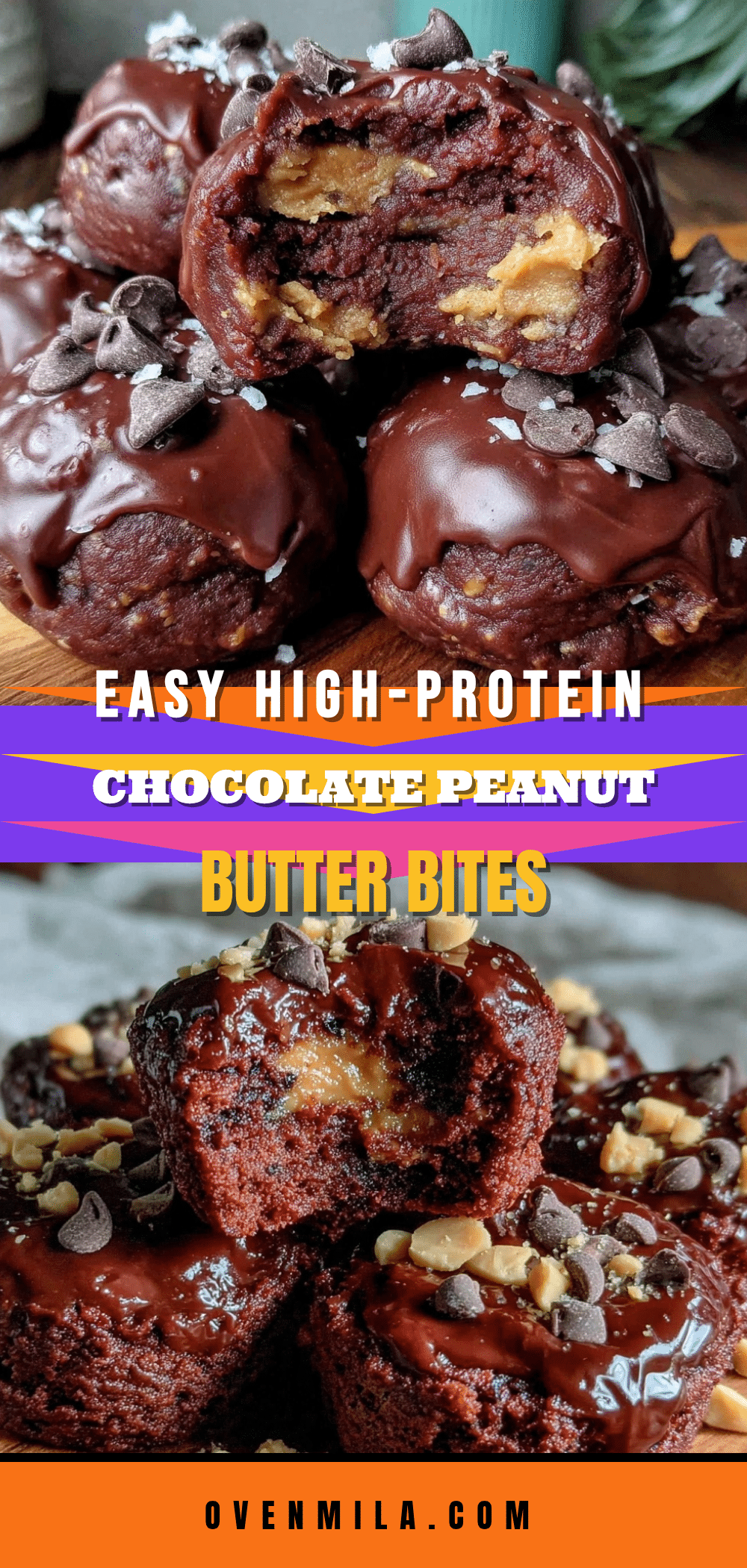 high protein chocolate peanut butter snack bites recipe