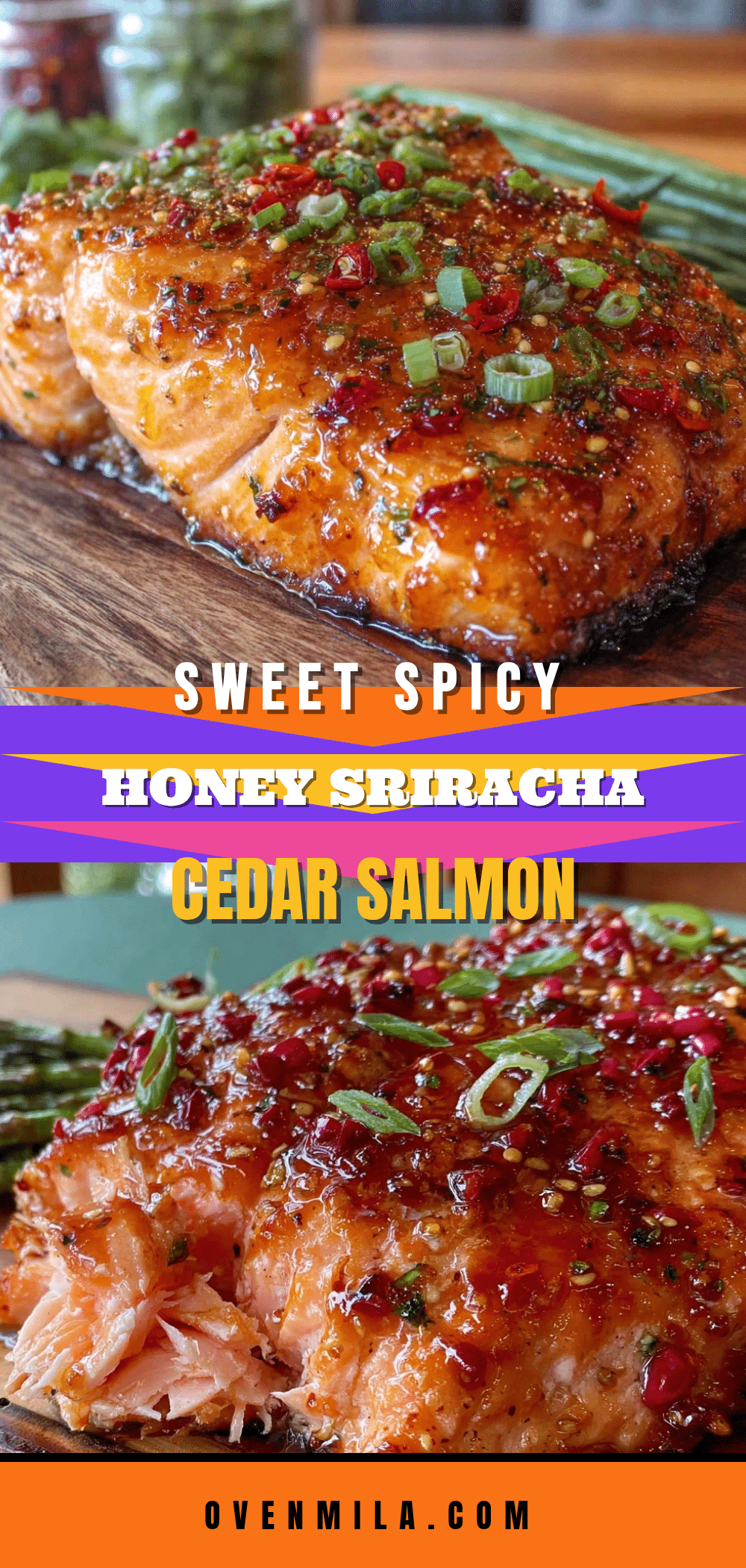 honey sriracha glazed cedar plank salmon recipe