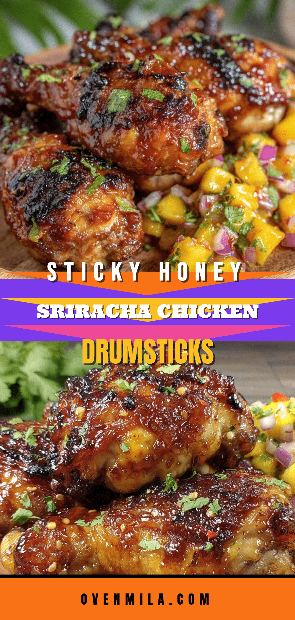 honey sriracha glazed chicken drumsticks recipe