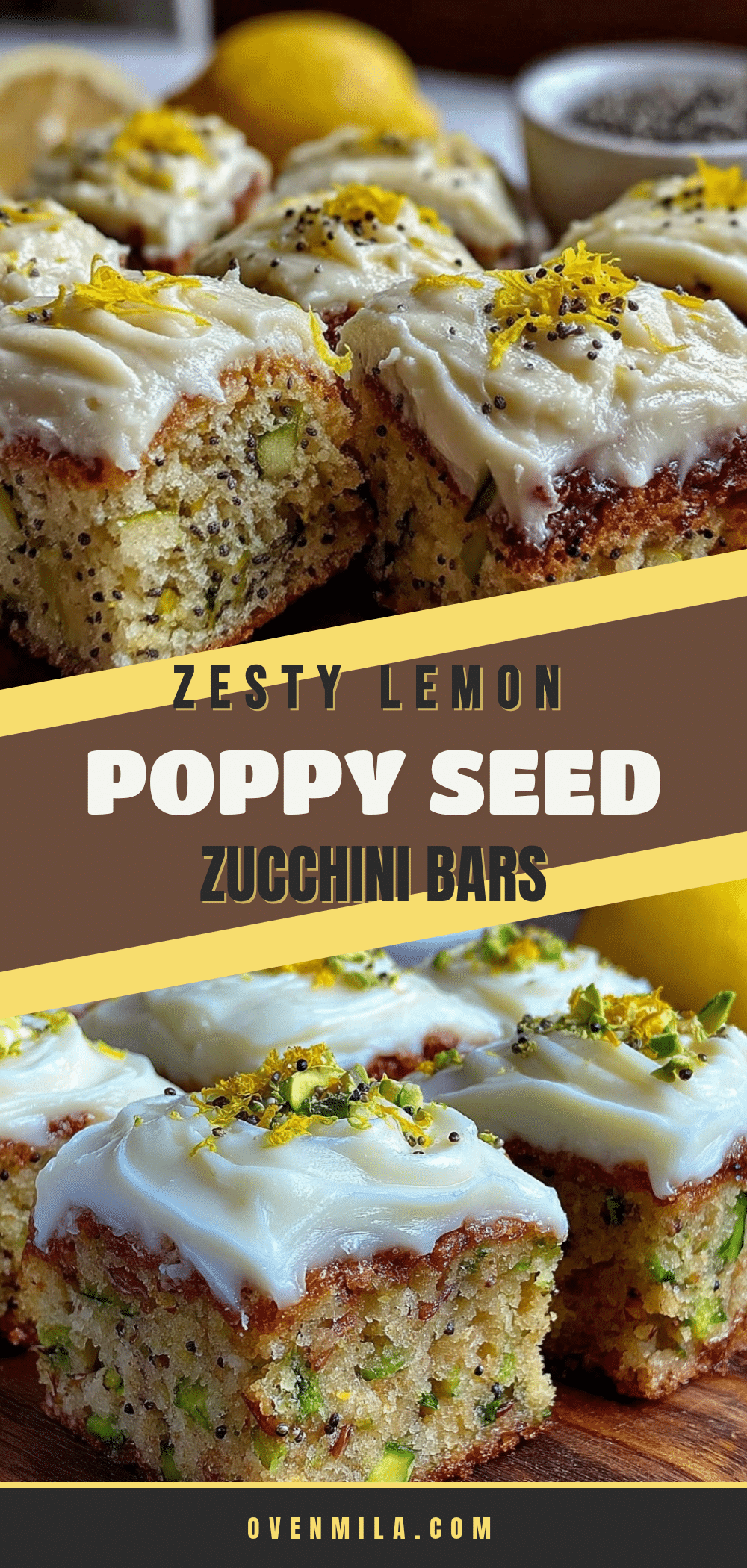lemon poppy seed zucchini bars recipe