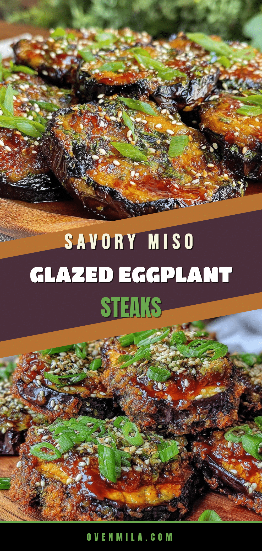 miso glazed grilled eggplant steaks recipe