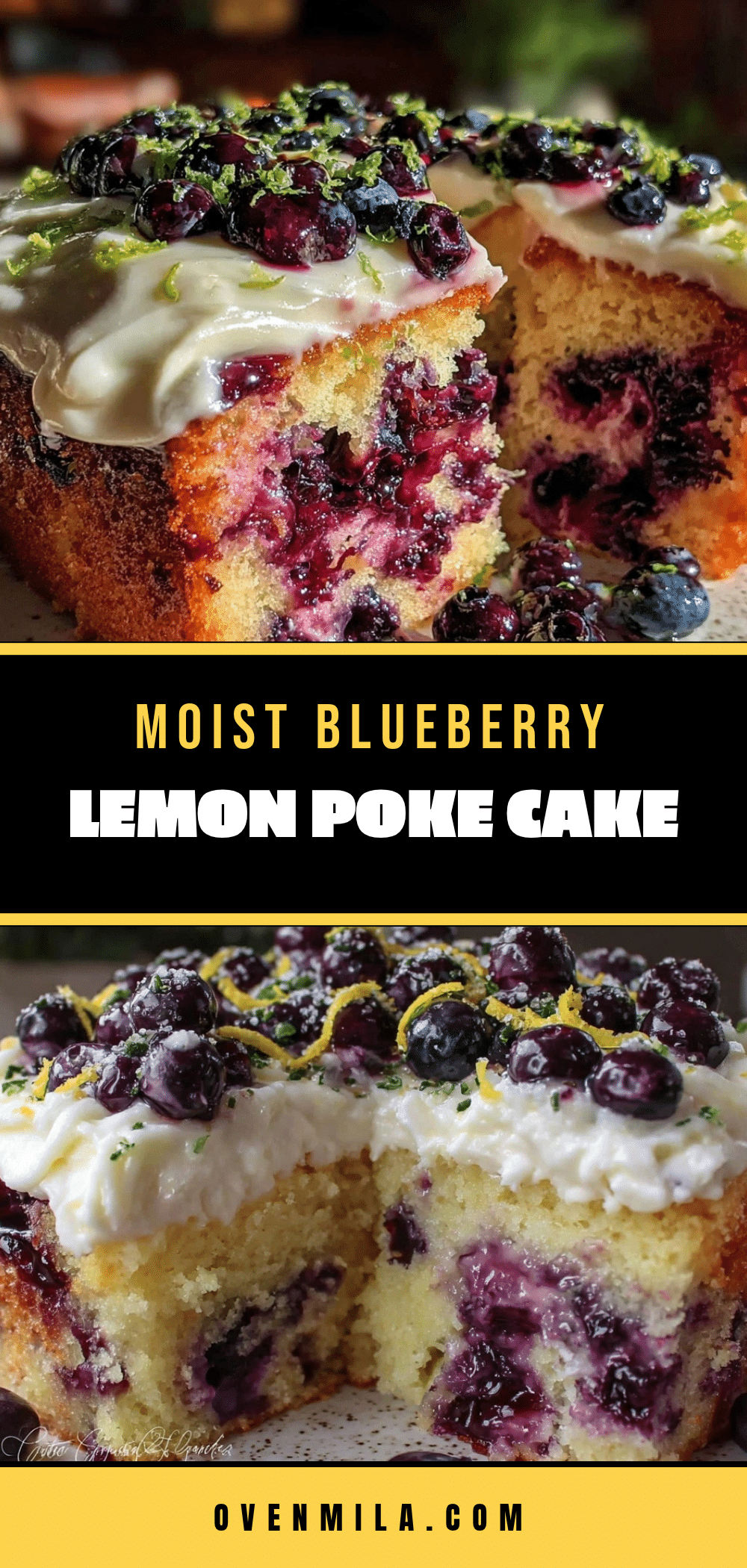 moist blueberry lemon poke cake recipe