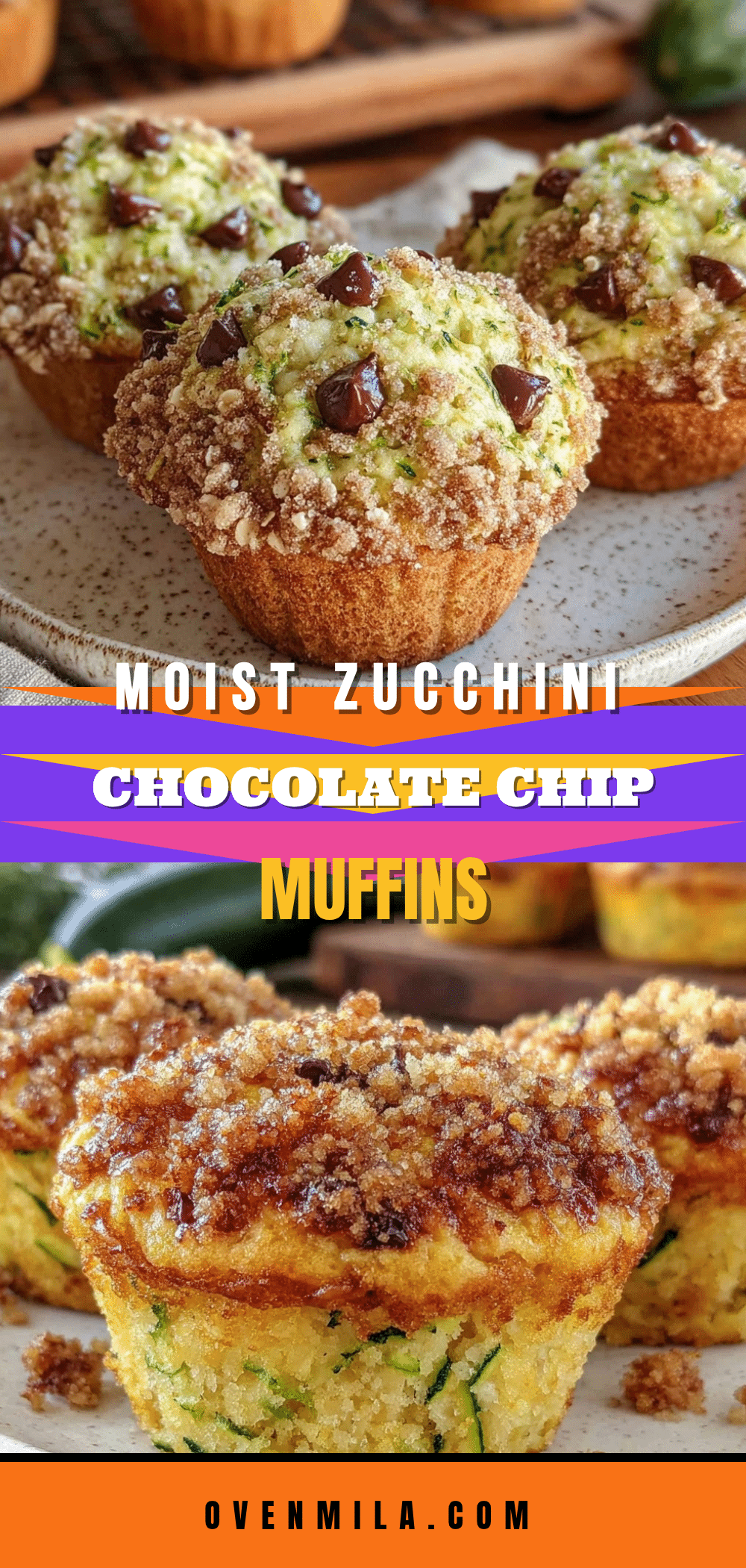 moist zucchini chocolate chip muffins recipe