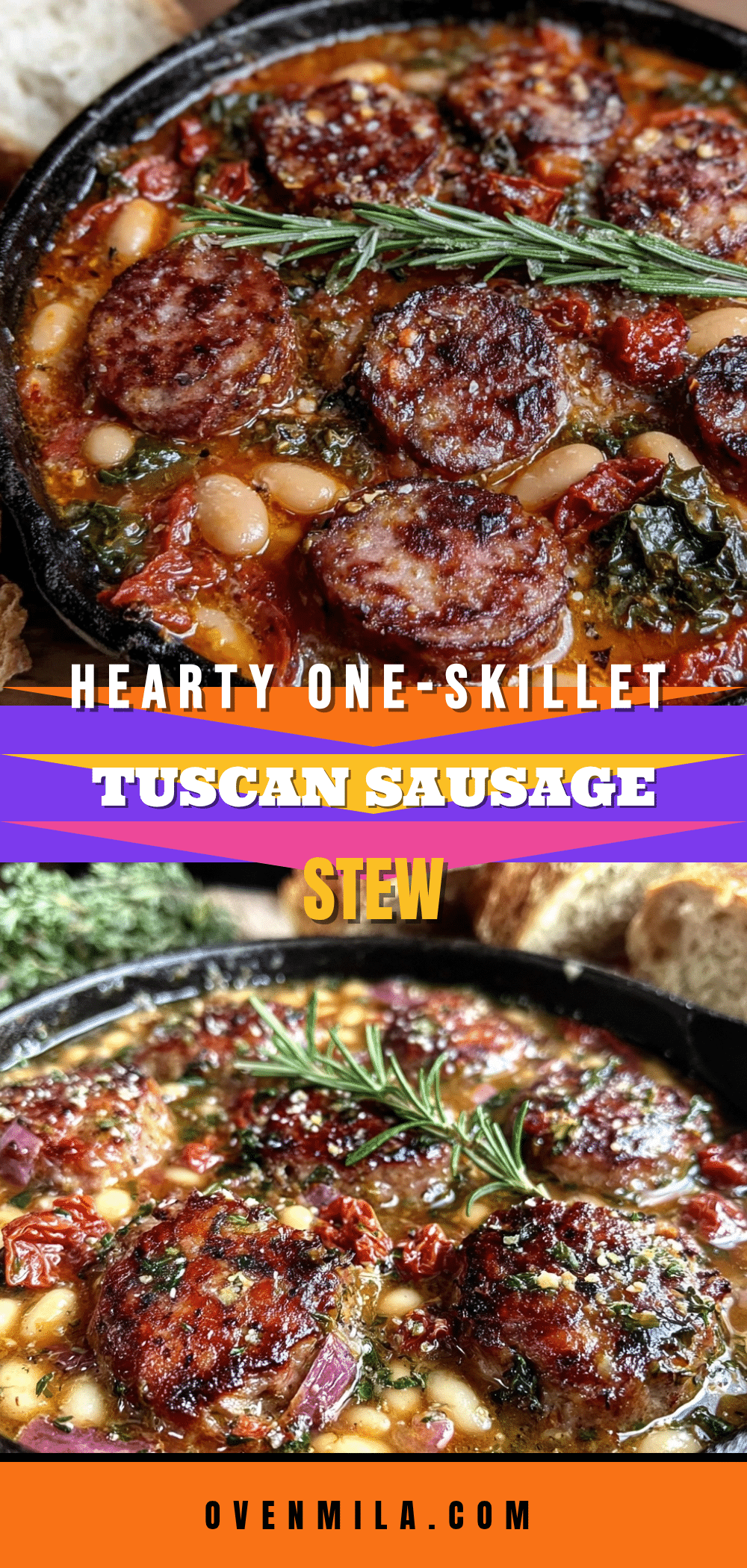 one-skillet tuscan white bean and sausage stew recipe