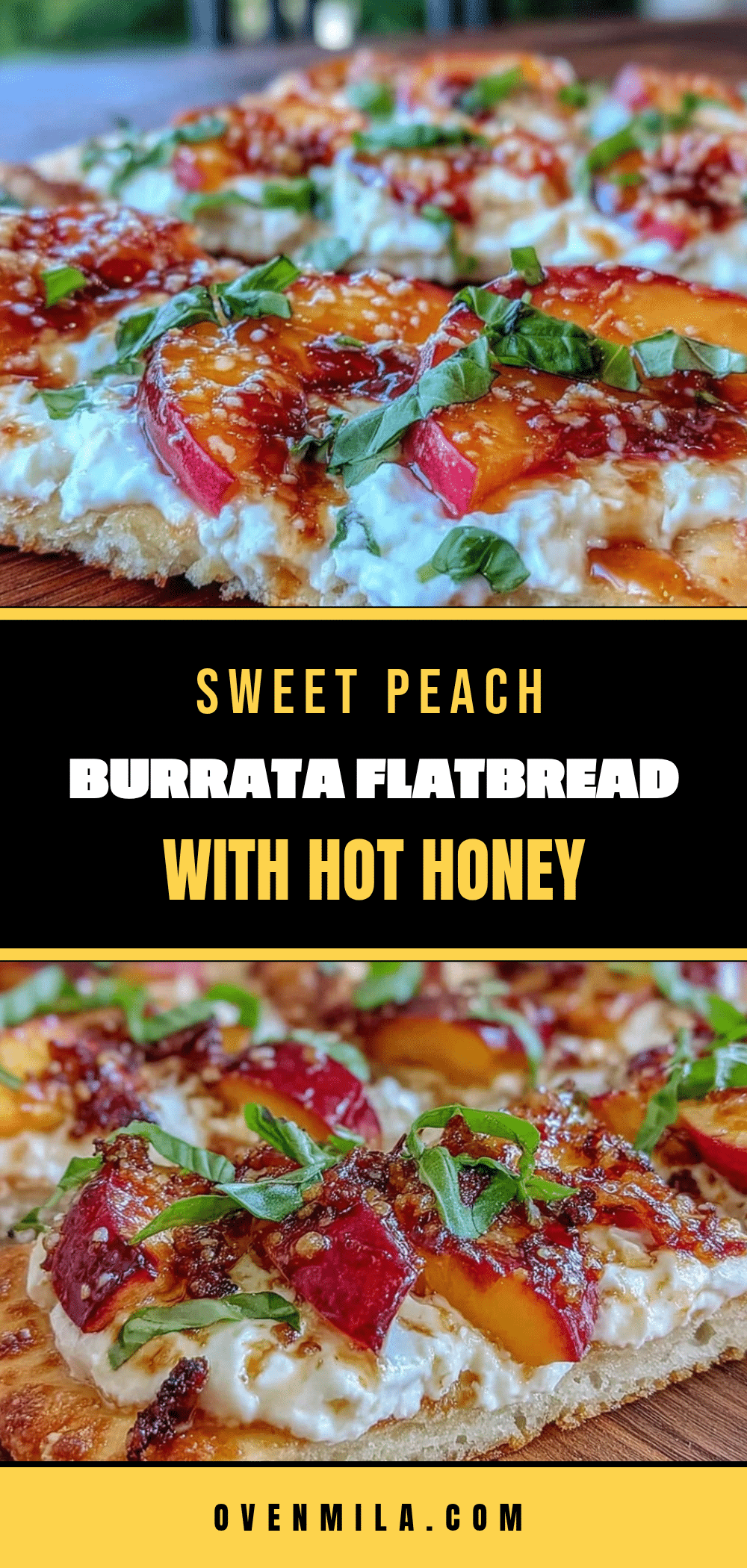 peach burrata flatbread recipe