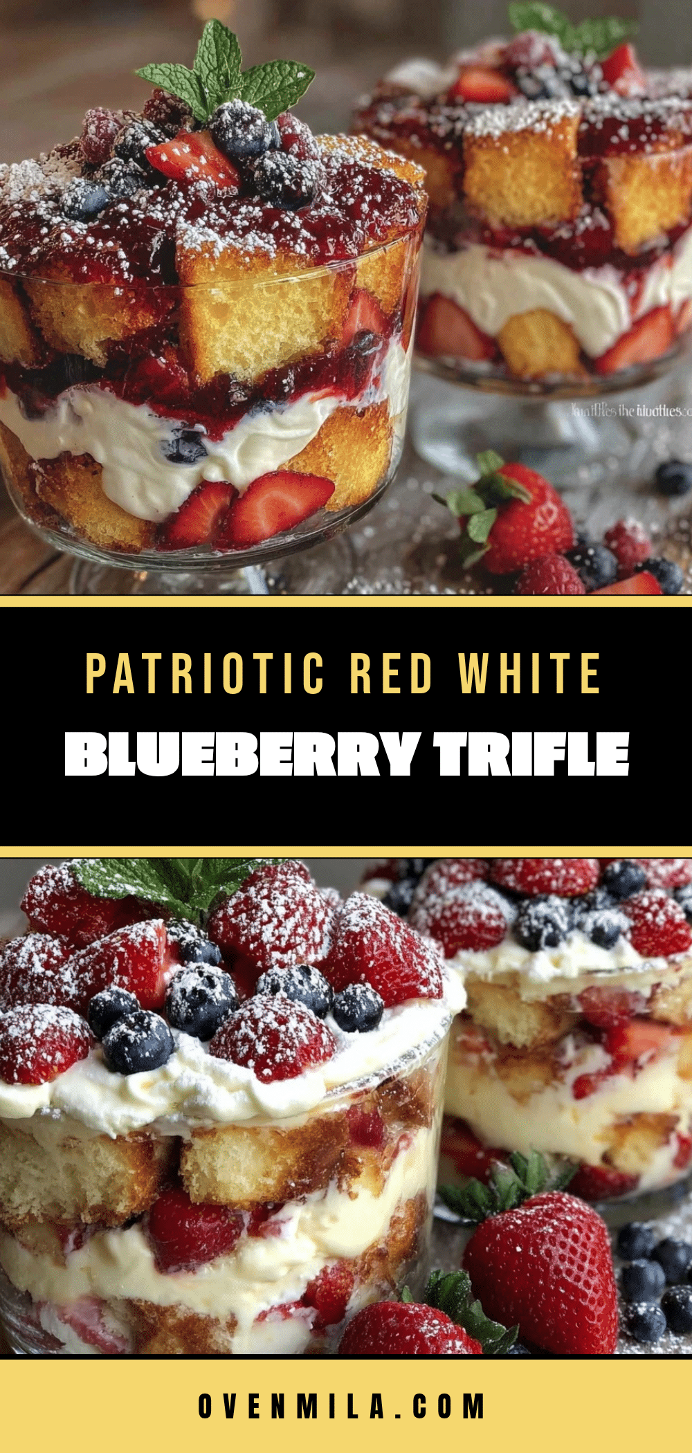 red white and blueberry trifle recipe