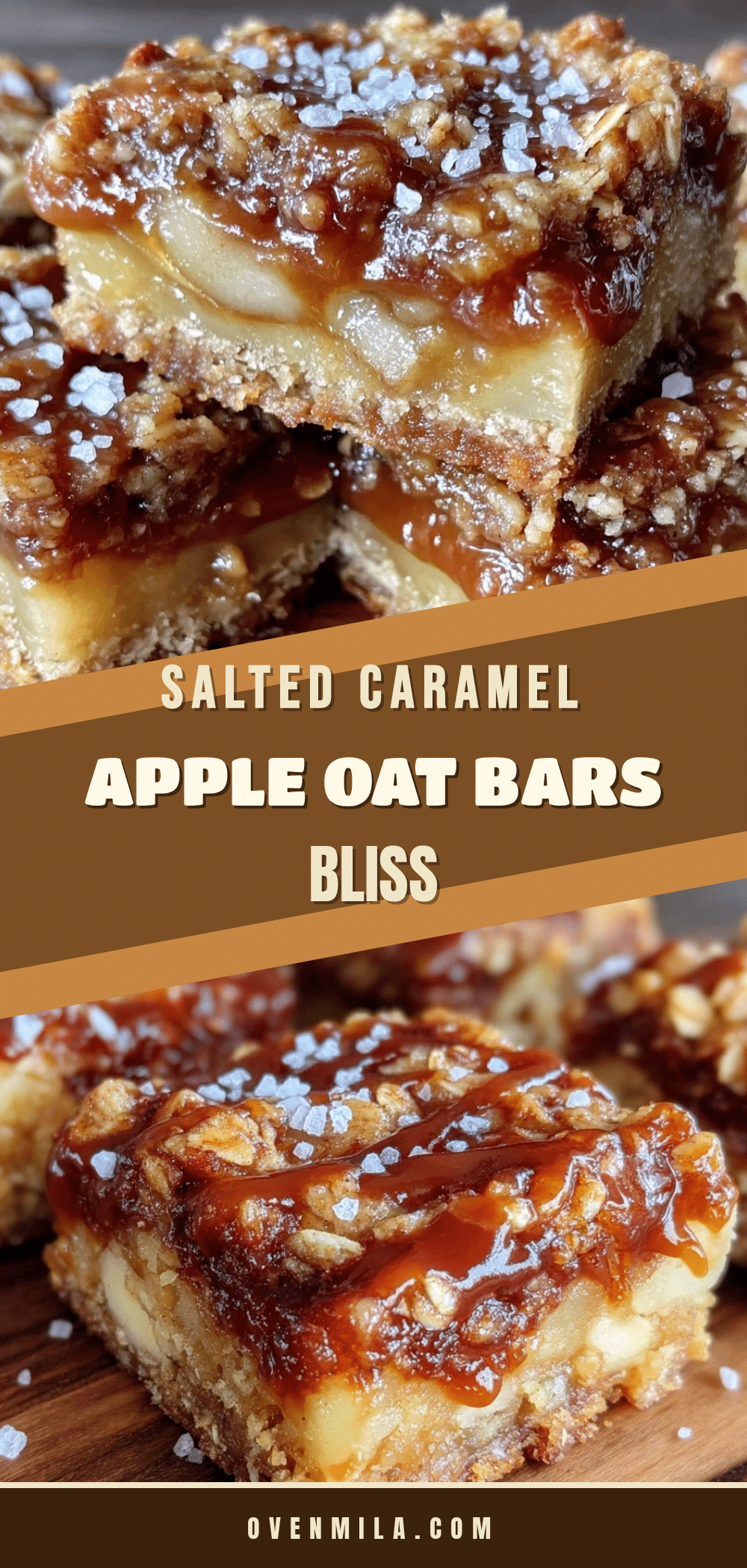 salted caramel apple oat bars recipe