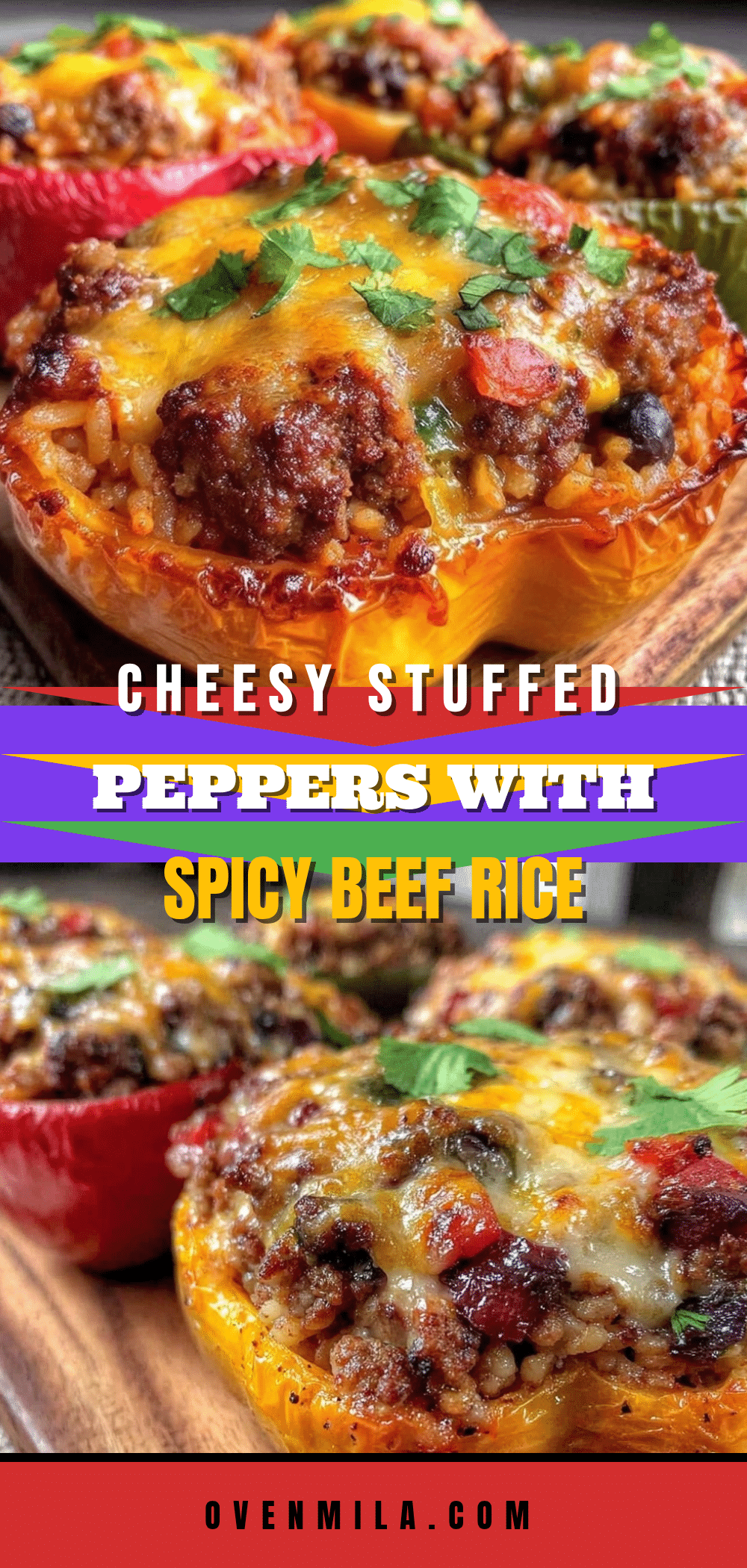 savory cheesy stuffed bell peppers recipe