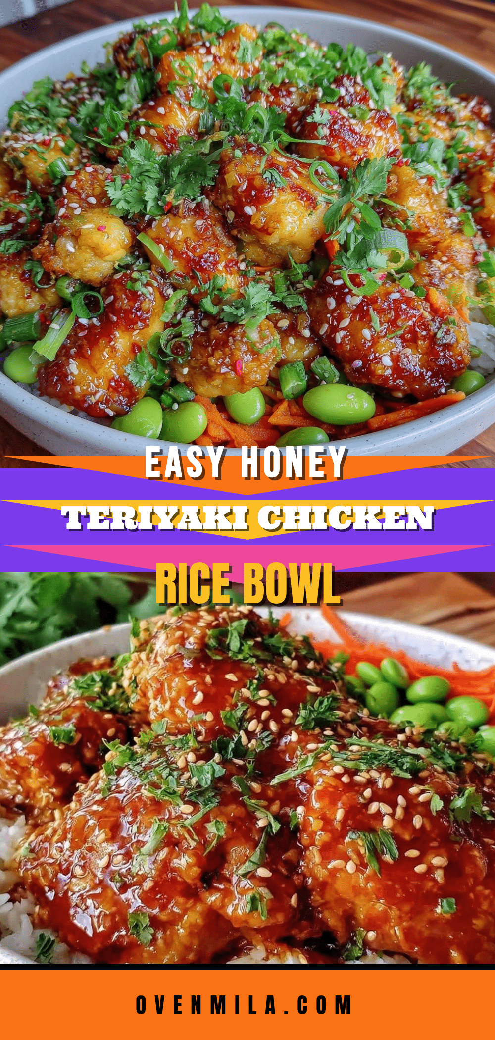 sheet pan honey teriyaki chicken rice bowl recipe