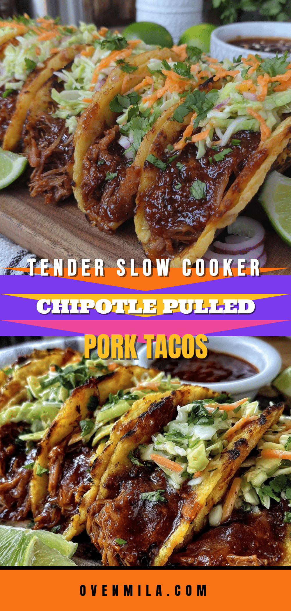 slow cooker chipotle pulled pork tacos recipe
