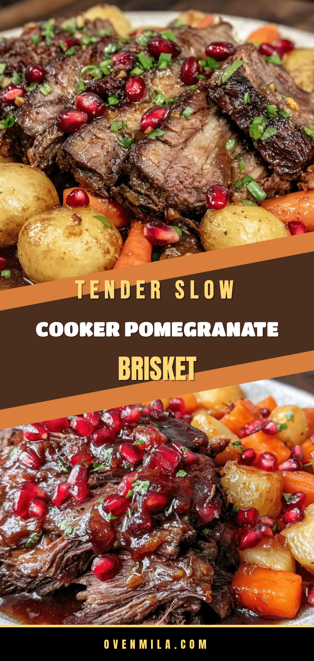 slow cooker pomegranate braised brisket recipe