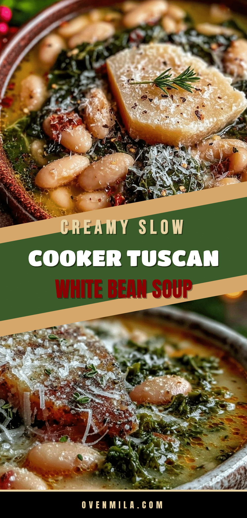 slow cooker tuscan white bean and kale soup recipe