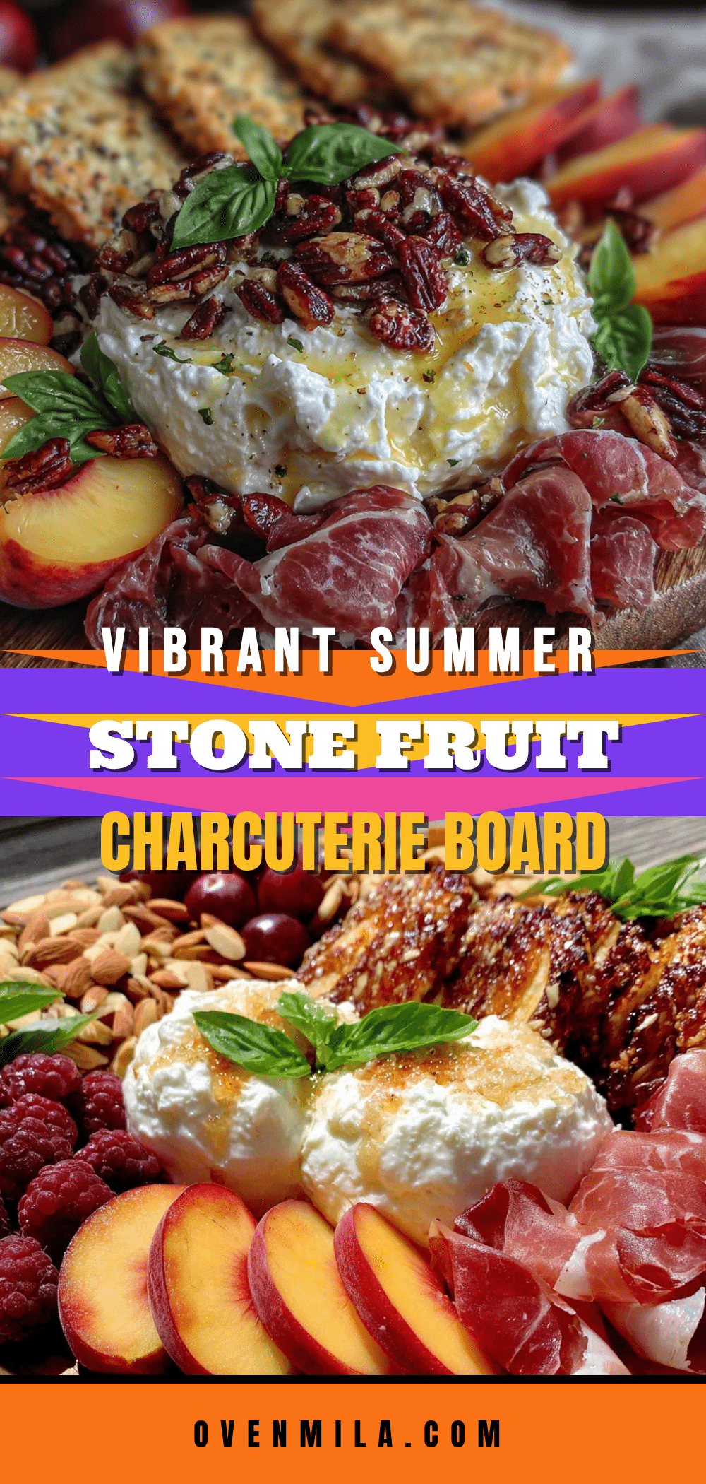 summer stone fruit charcuterie board recipe