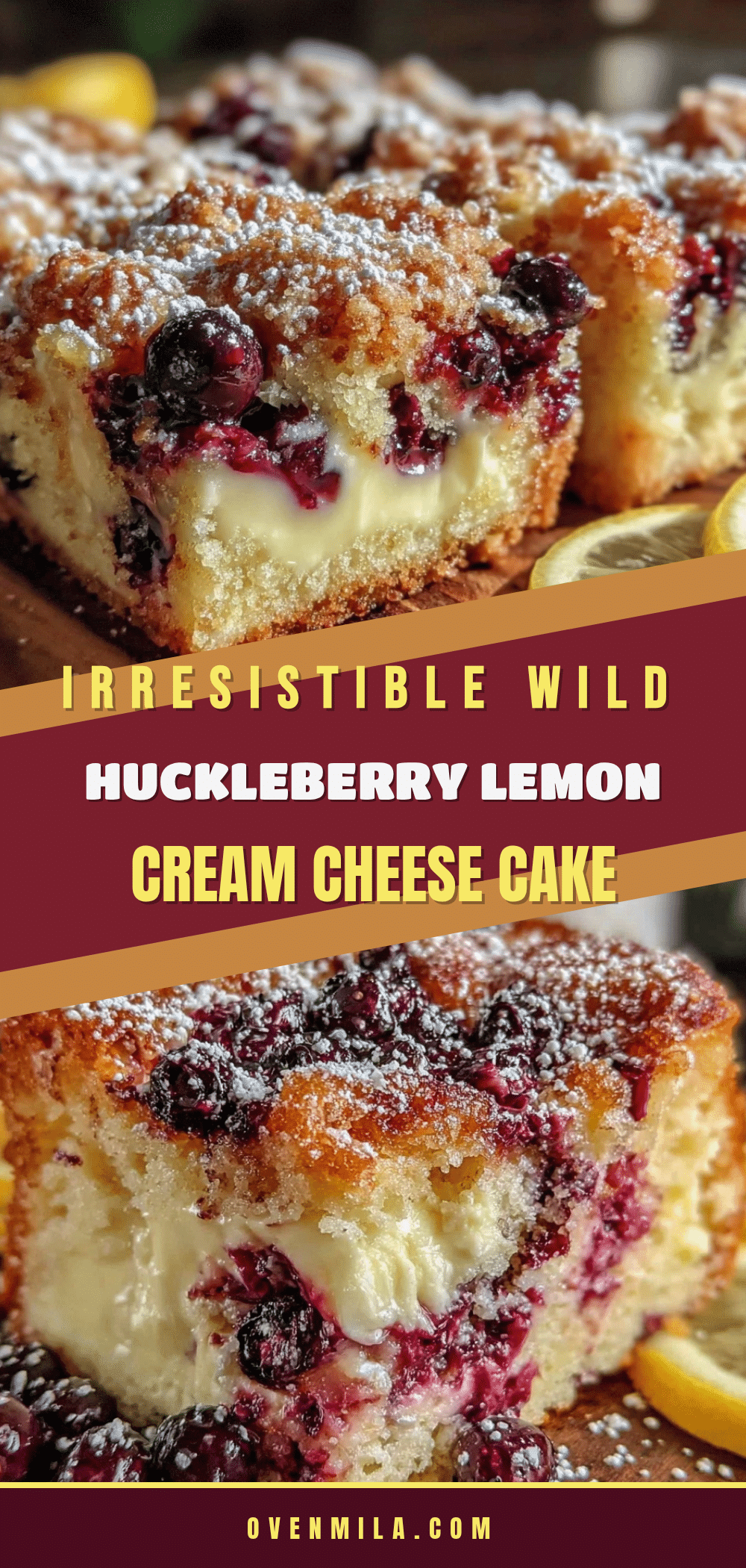 wild huckleberry lemon cream cheese coffee cake recipe
