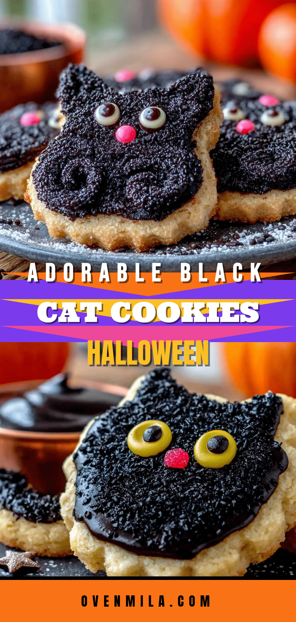 black cat halloween sugar cookies recipe