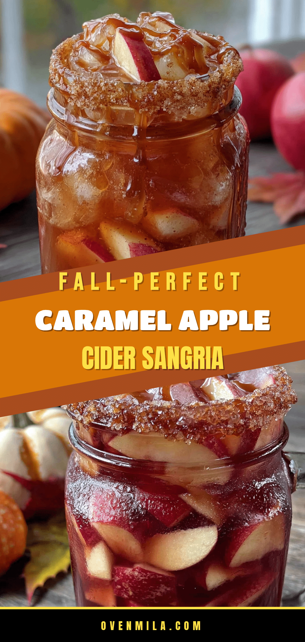 caramel apple cider sangria recipe