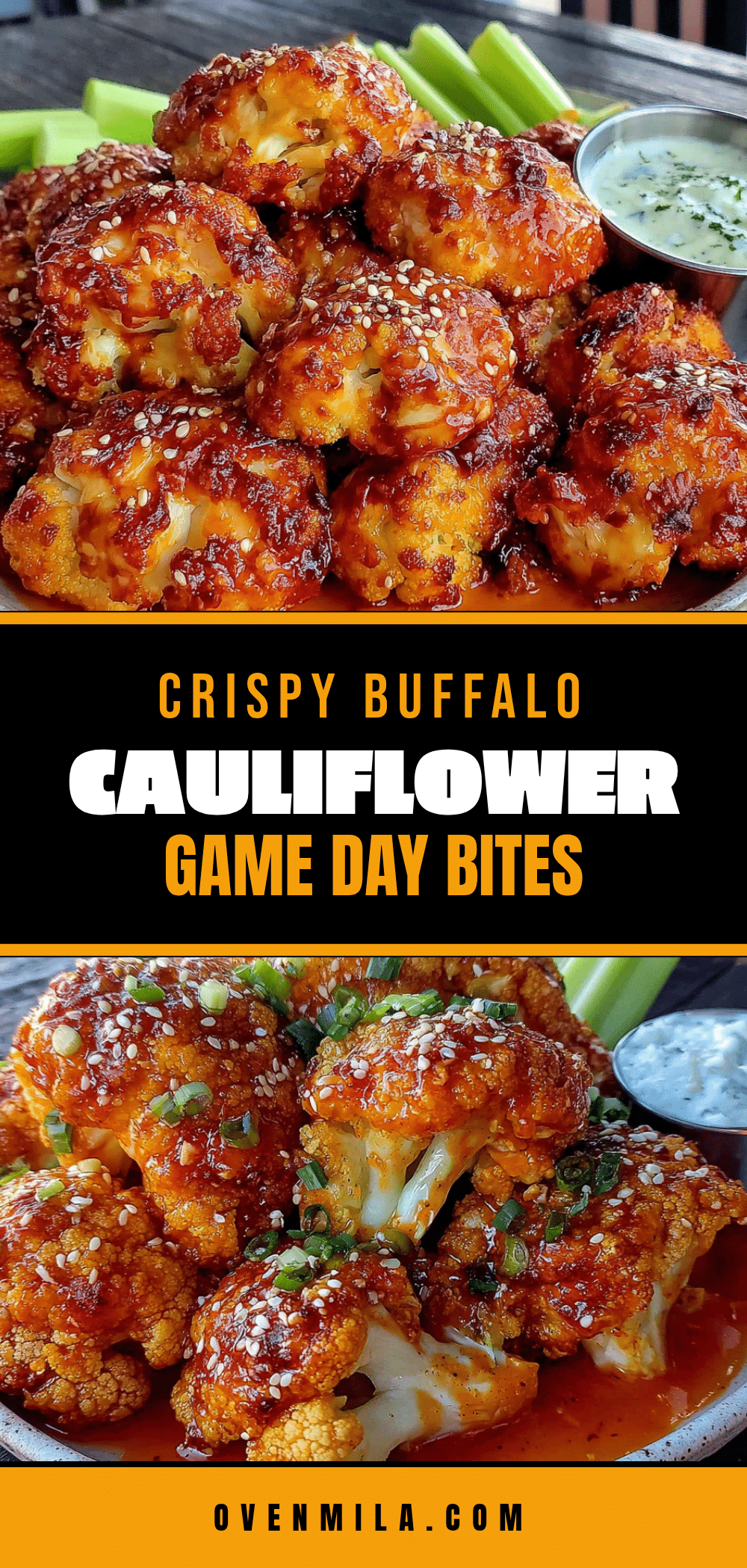 crispy baked buffalo cauliflower bites recipe