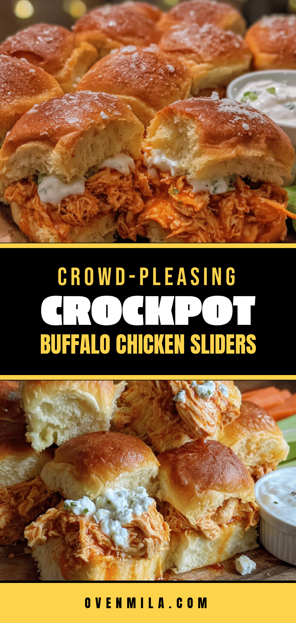 crockpot buffalo chicken sliders recipe