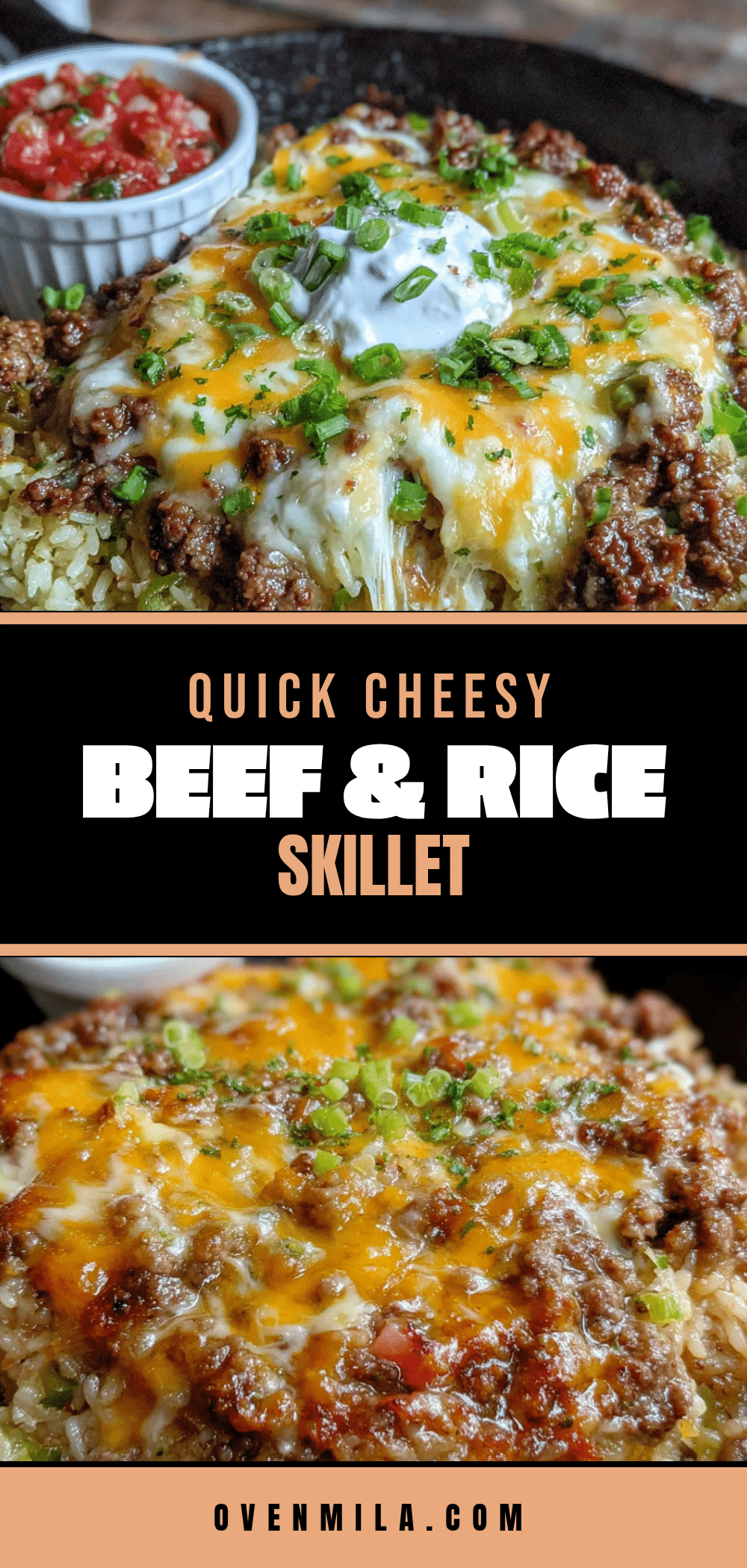 easy cheesy ground beef and rice skillet recipe