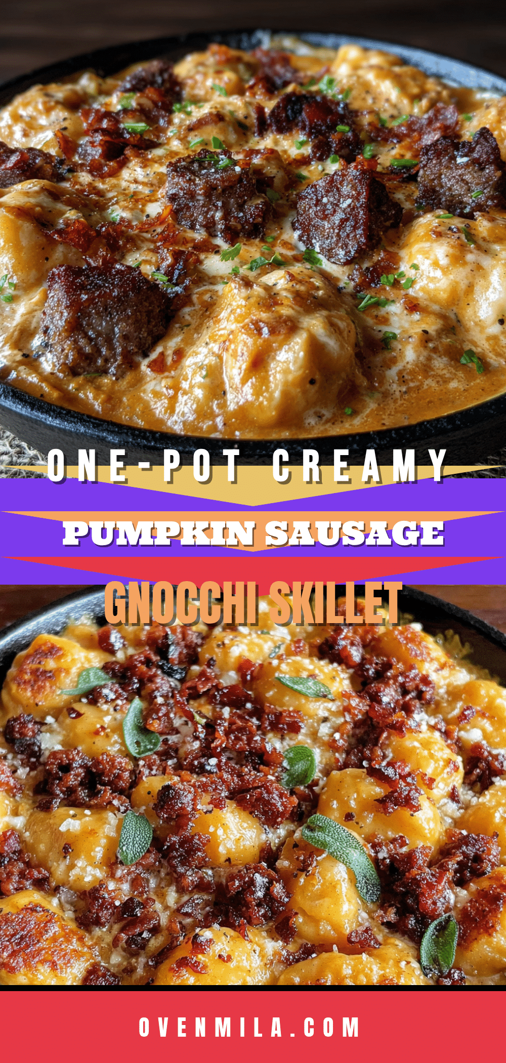 pumpkin sausage gnocchi skillet recipe